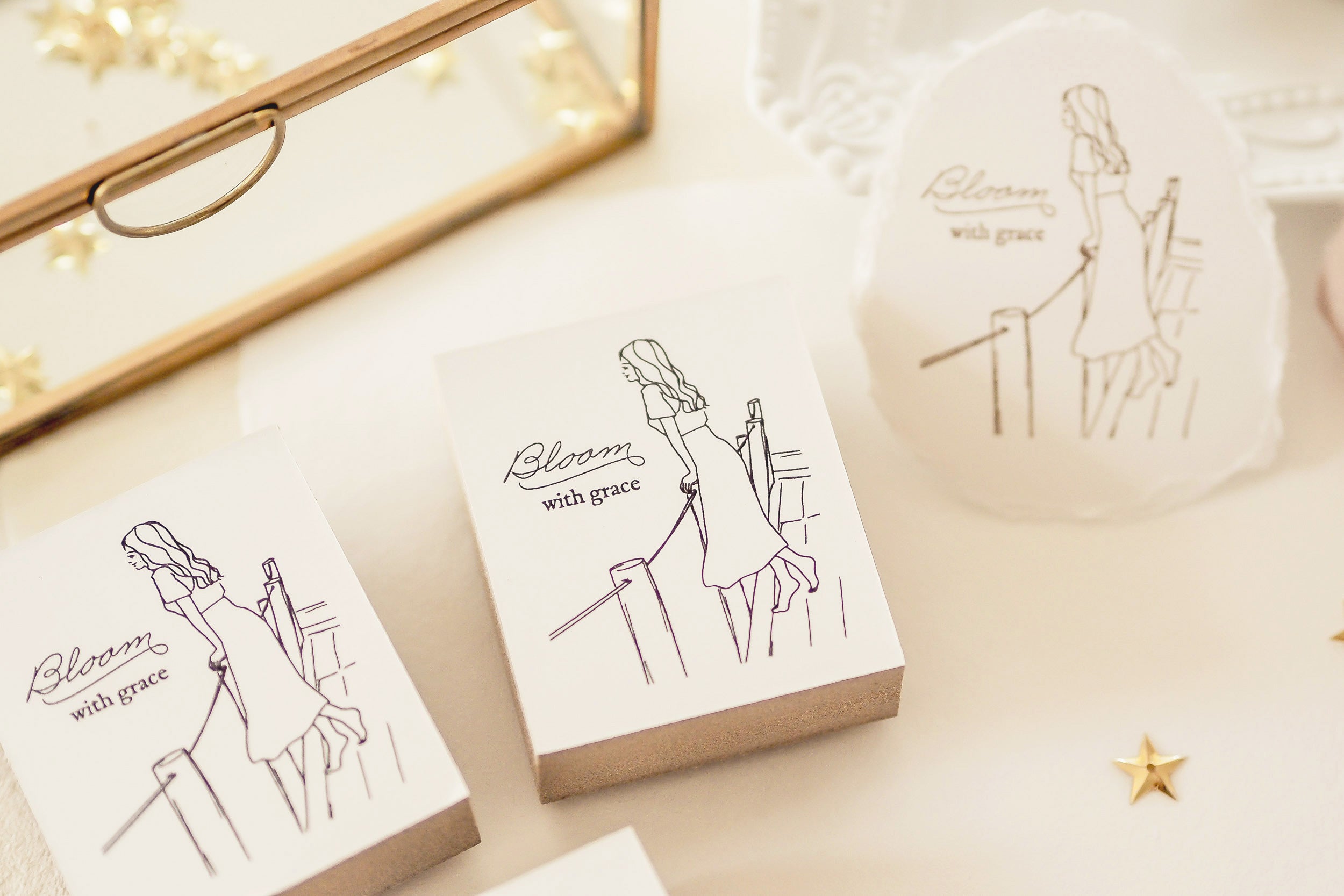 Blinks of Life - Bloom With Grace - Rubber Stamp