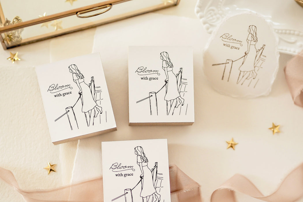 Blinks of Life - Bloom With Grace - Rubber Stamp