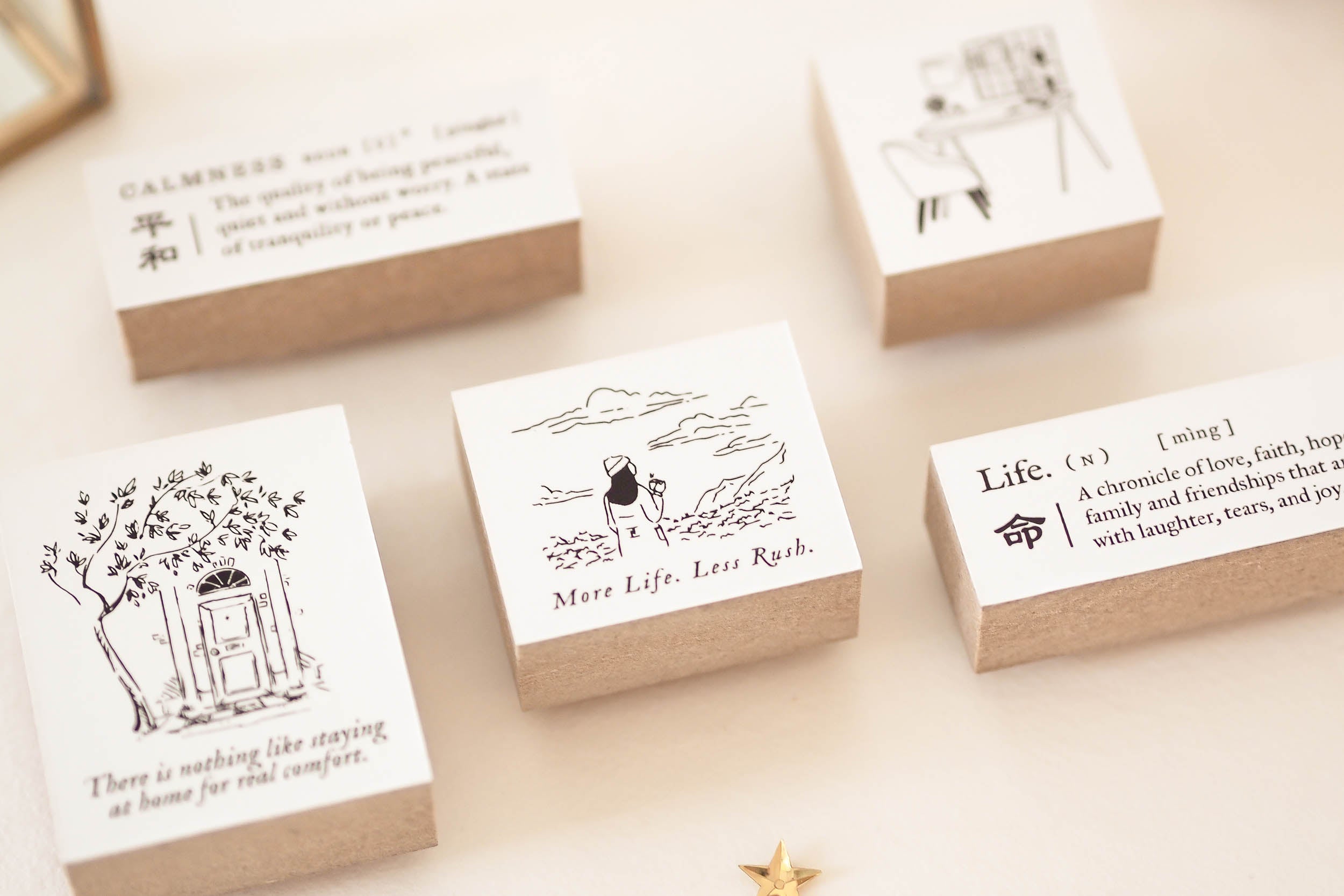 Blinks of Life - More Life, Less Rush - Rubber Stamp Collection