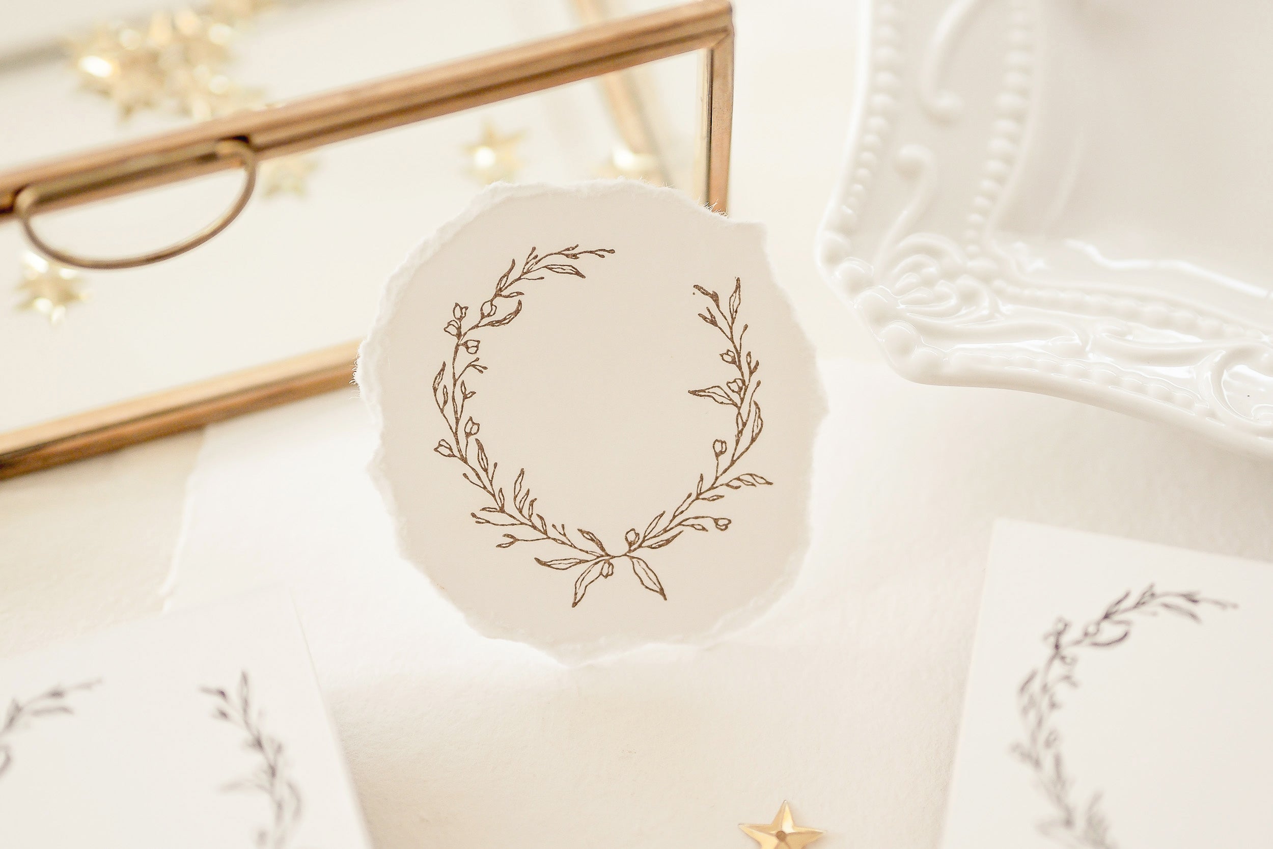 Blinks of Life - Botanical Wreath - Rubber Stamp - BOL