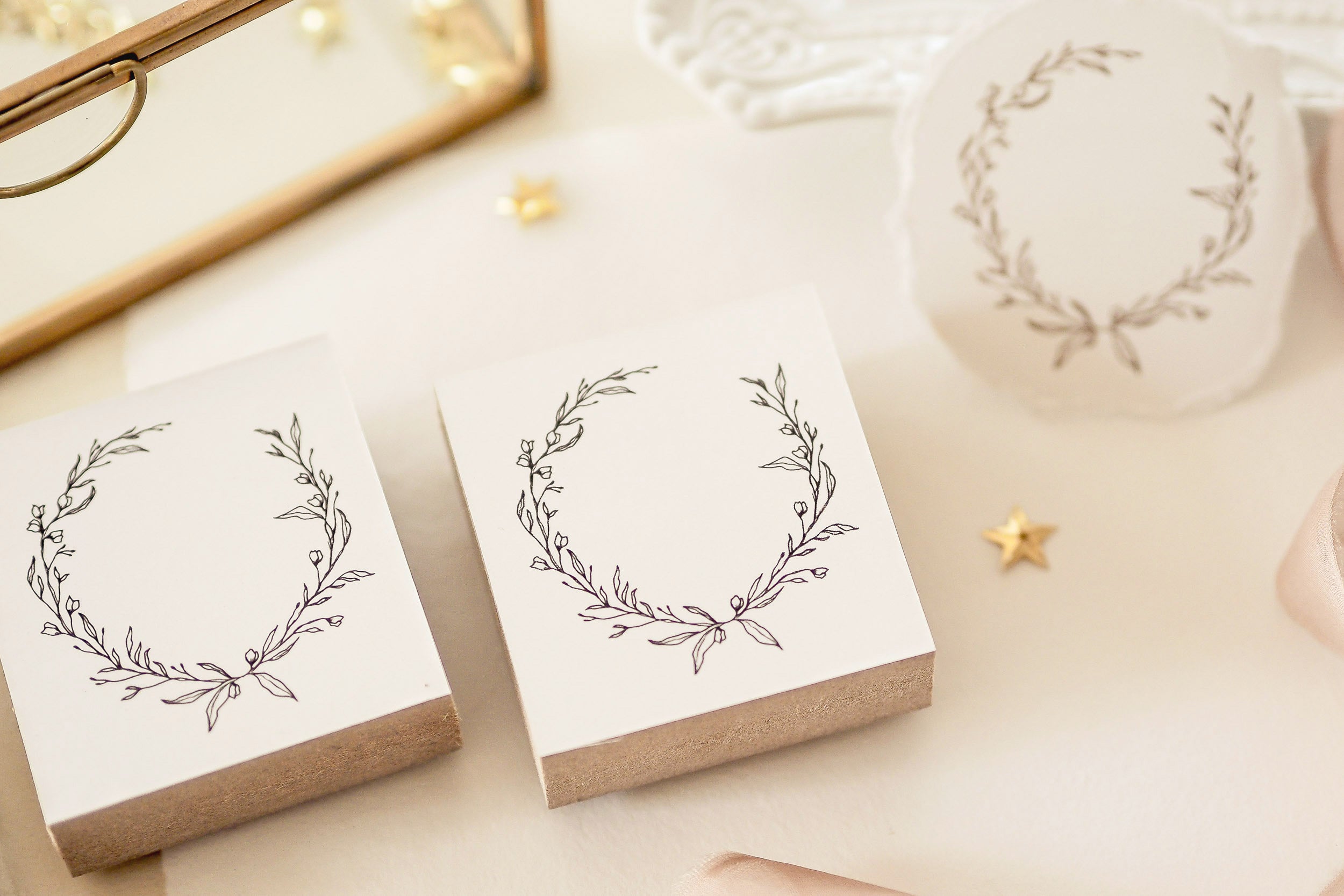 Blinks of Life - Botanical Wreath - Rubber Stamp