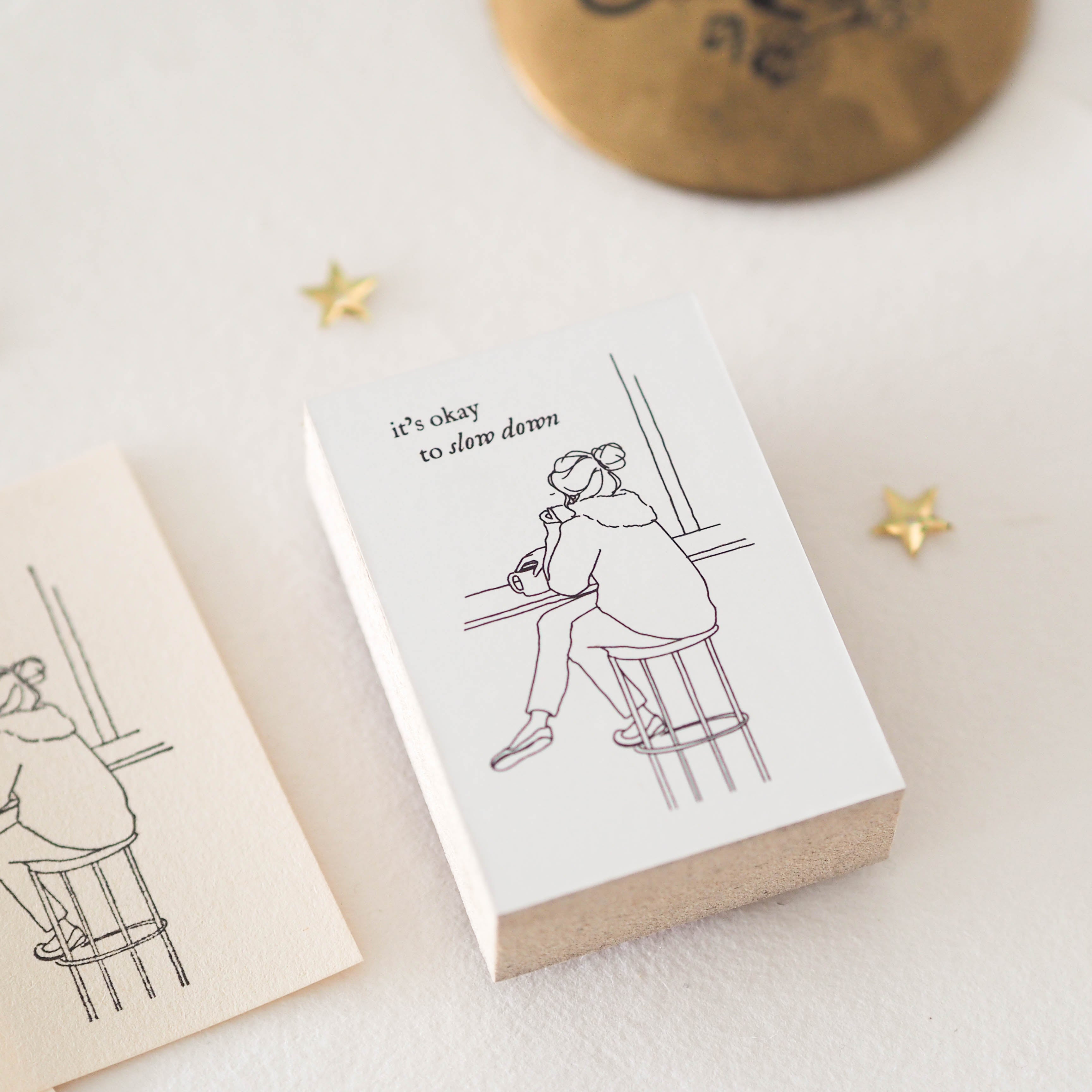 Blinks of Life - It's Okay to Slow Down - Rubber Stamp