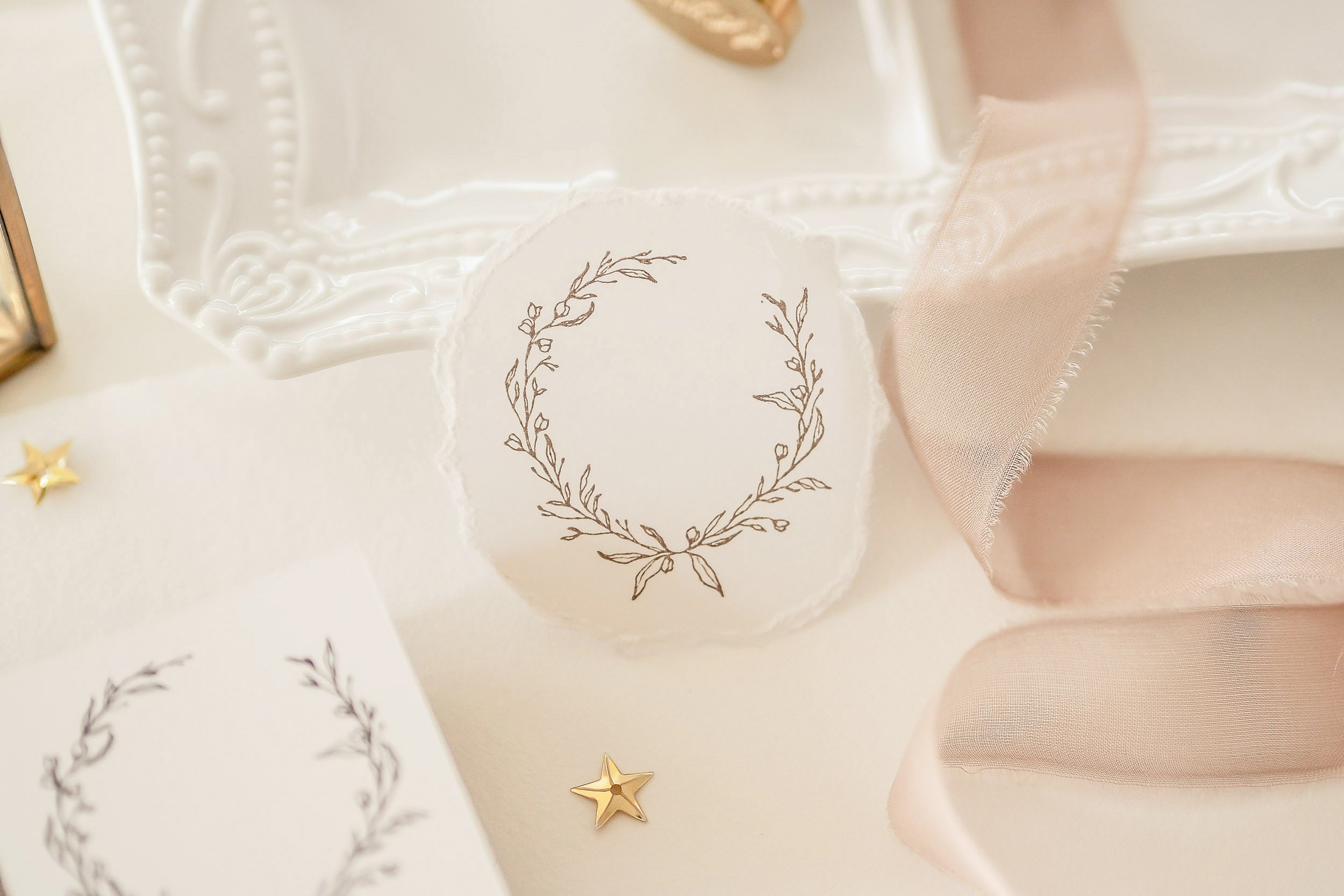 Blinks of Life - Botanical Wreath - Rubber Stamp