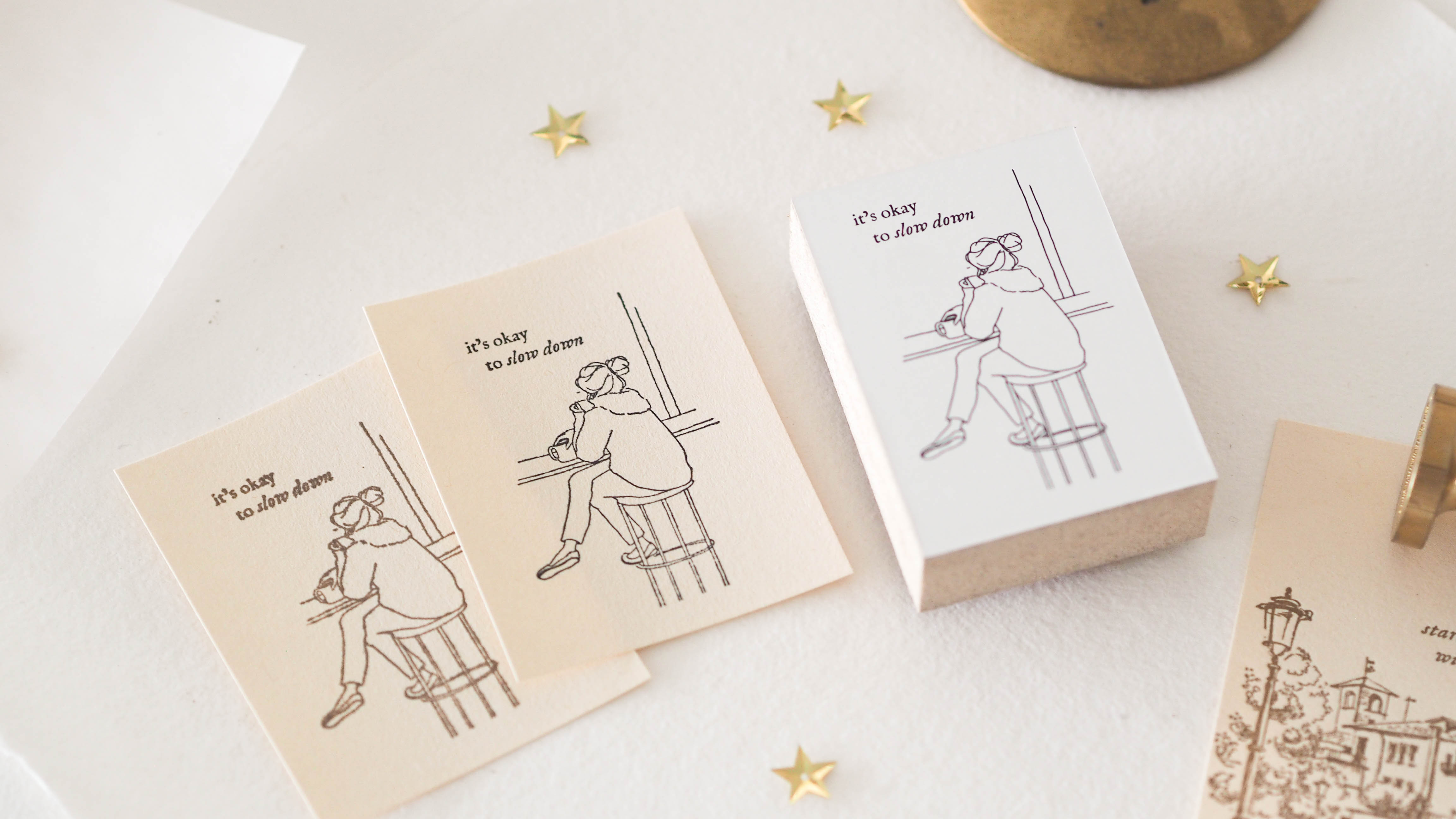 Blinks of Life - It's Okay to Slow Down - Rubber Stamp