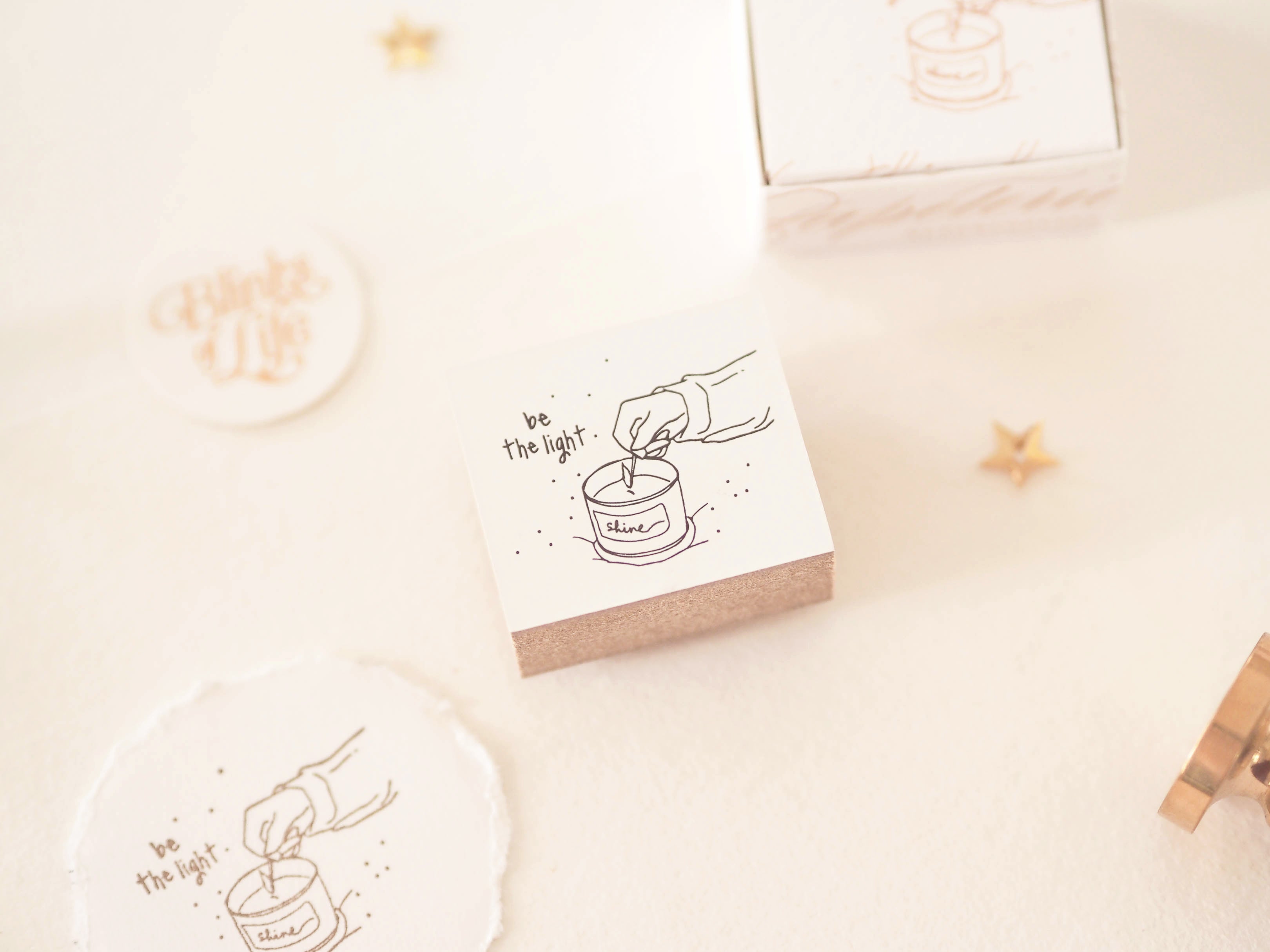 Blinks of Life - Be The Light - Rubber Stamp 