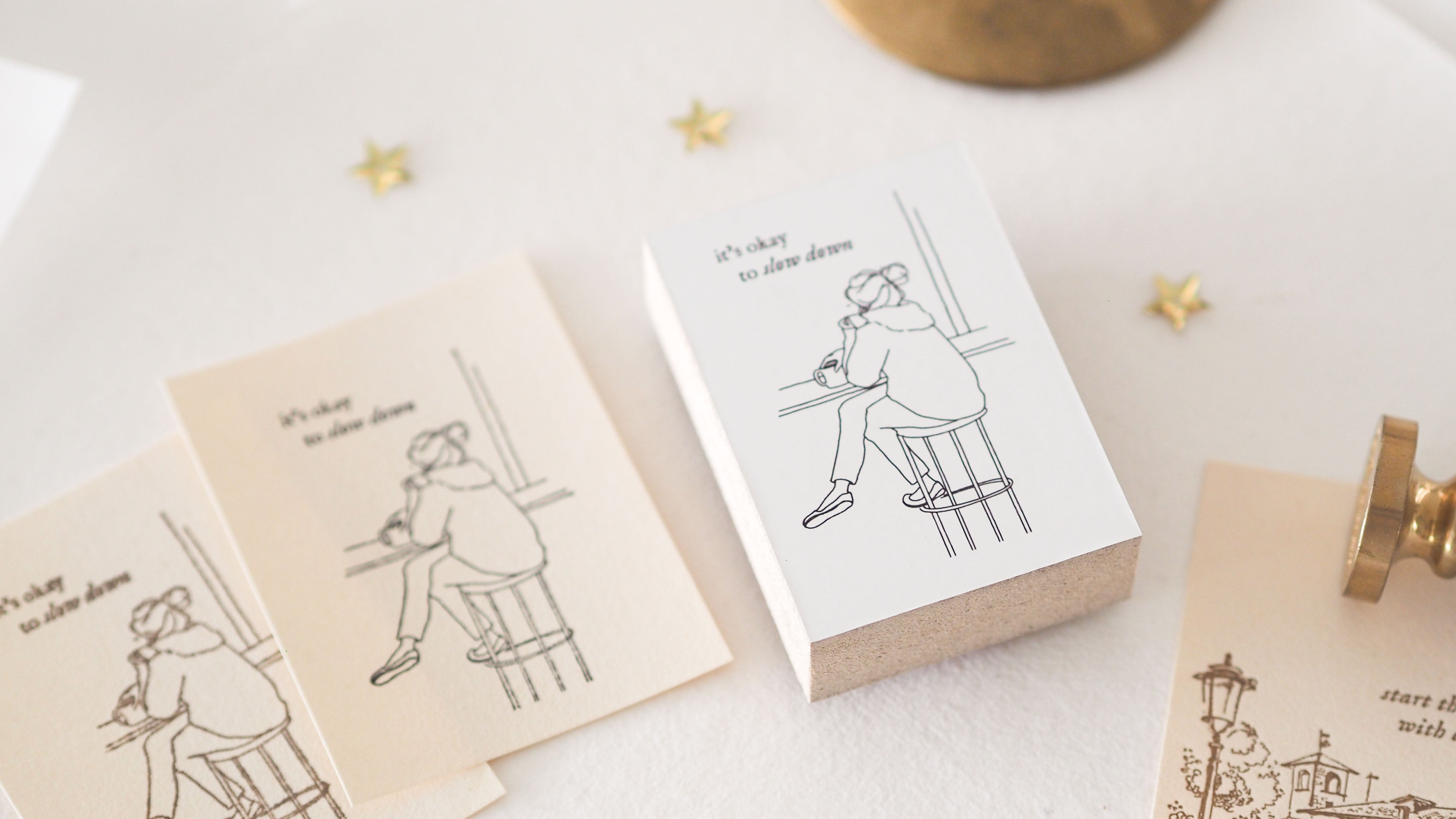 Blinks of Life - It's Okay to Slow Down - Rubber Stamp