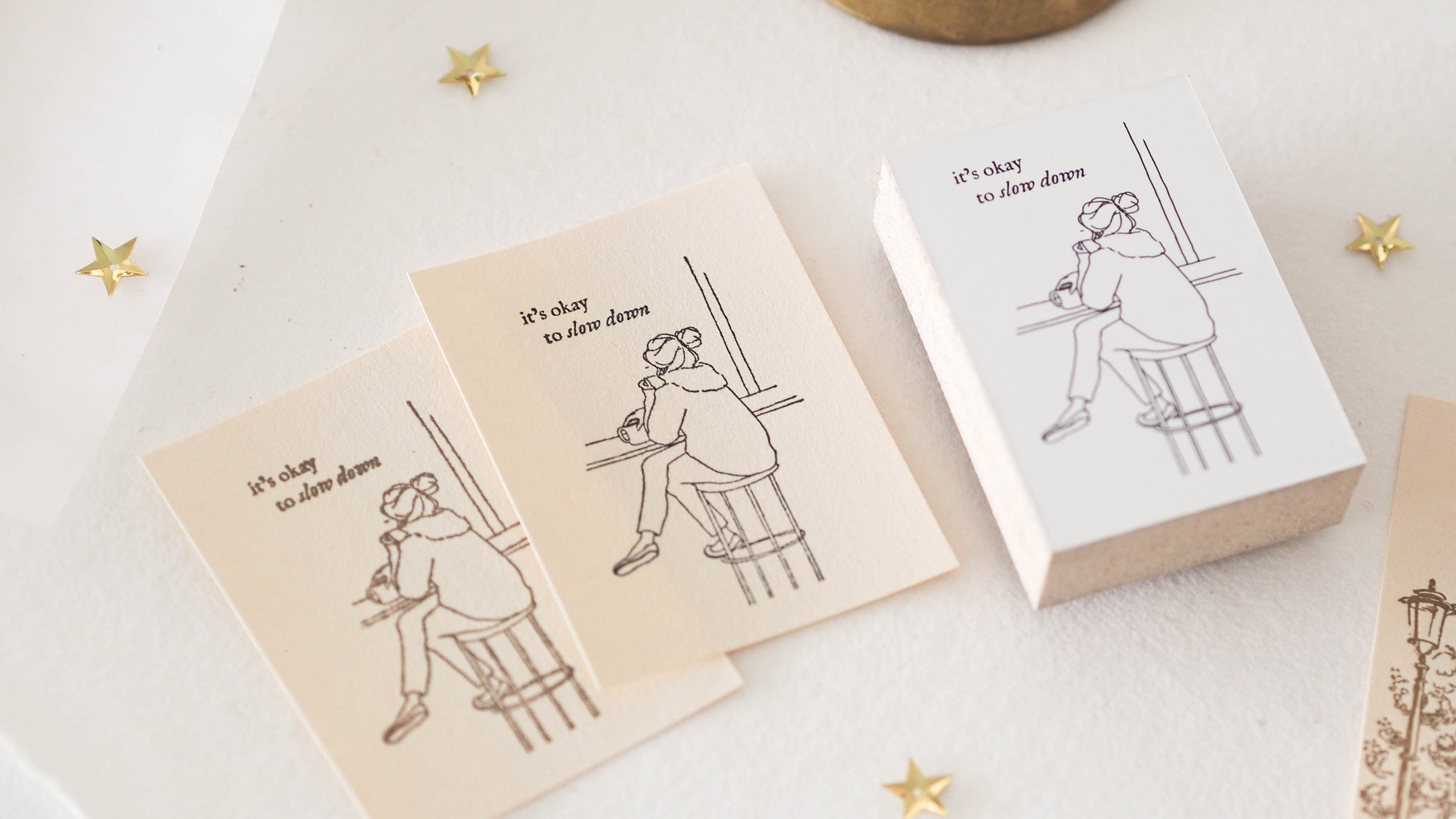 Blinks of Life - It's Okay to Slow Down - Rubber Stamp
