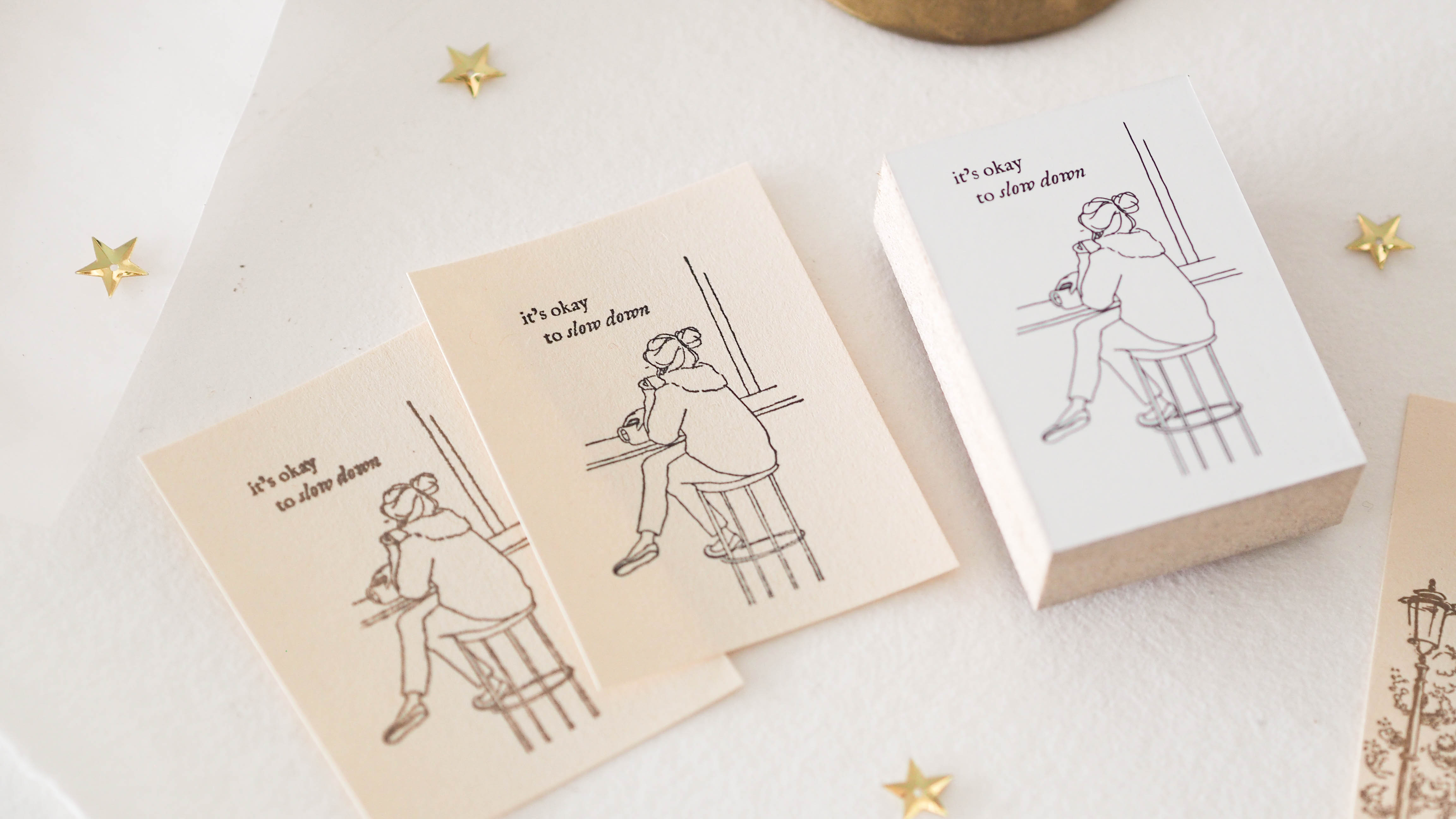 Blinks of Life - It's Okay to Slow Down - Rubber Stamp