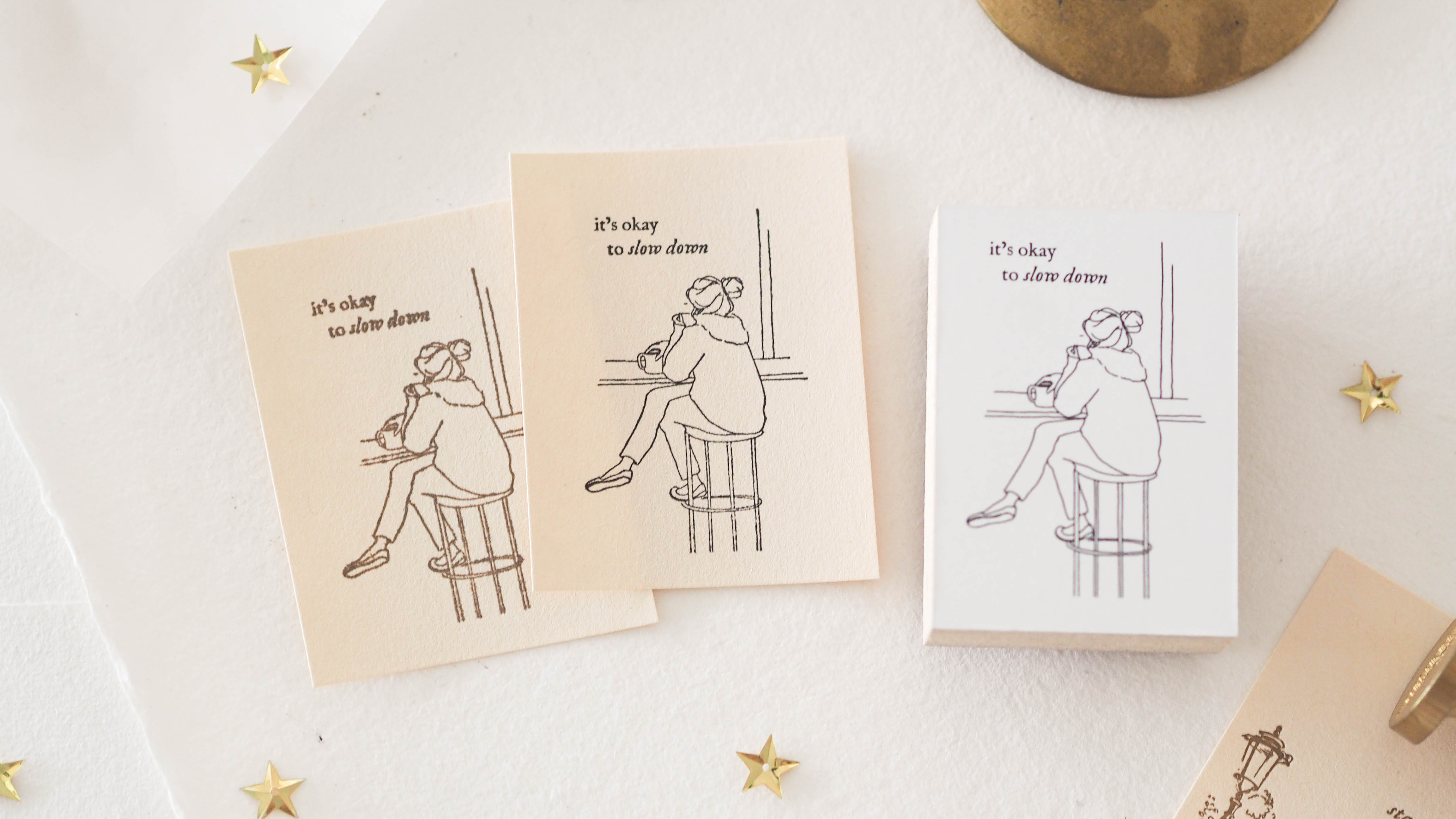 Blinks of Life - It's Okay to Slow Down - Rubber Stamp