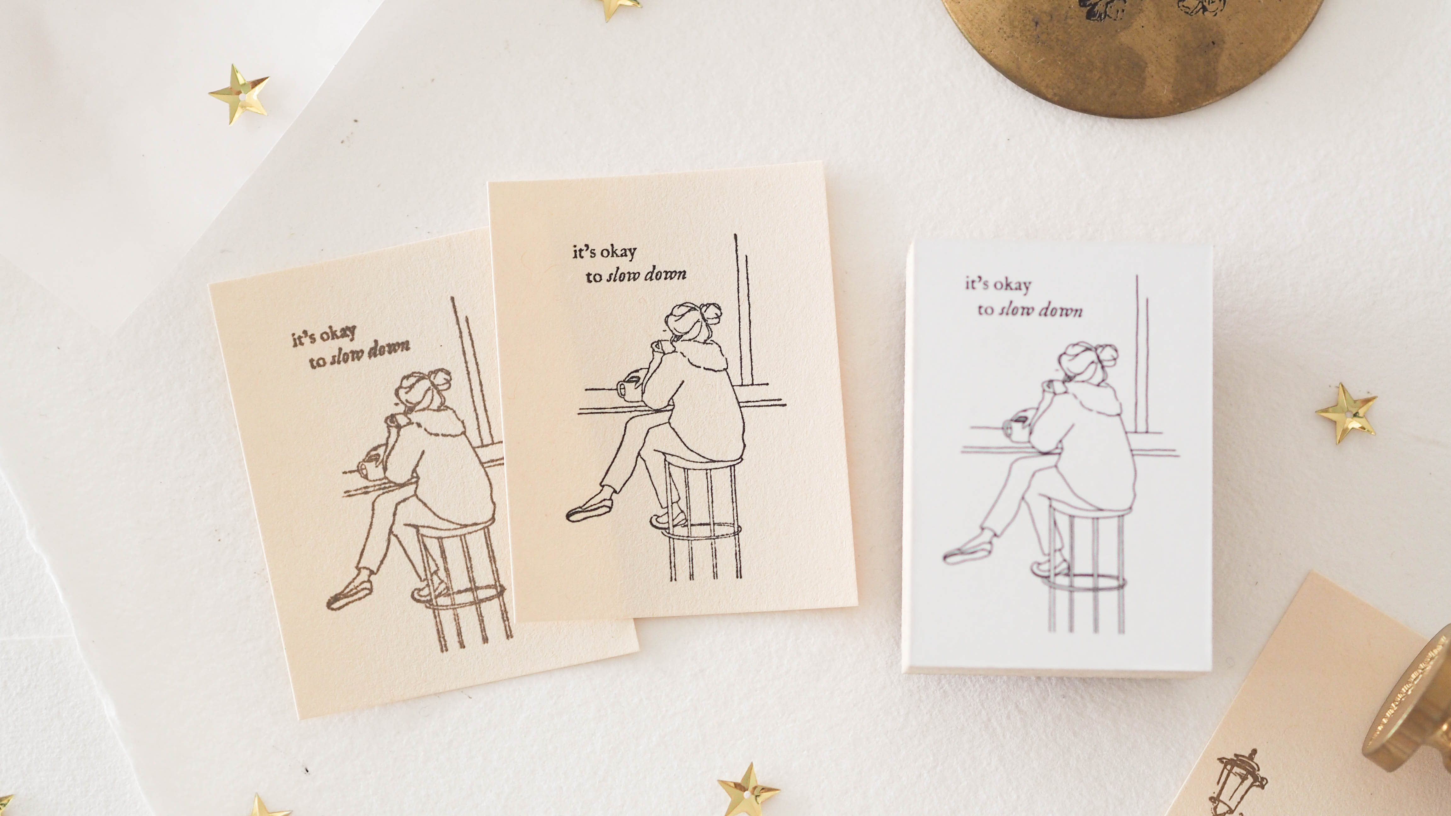 Blinks of Life - It's Okay to Slow Down - Rubber Stamp