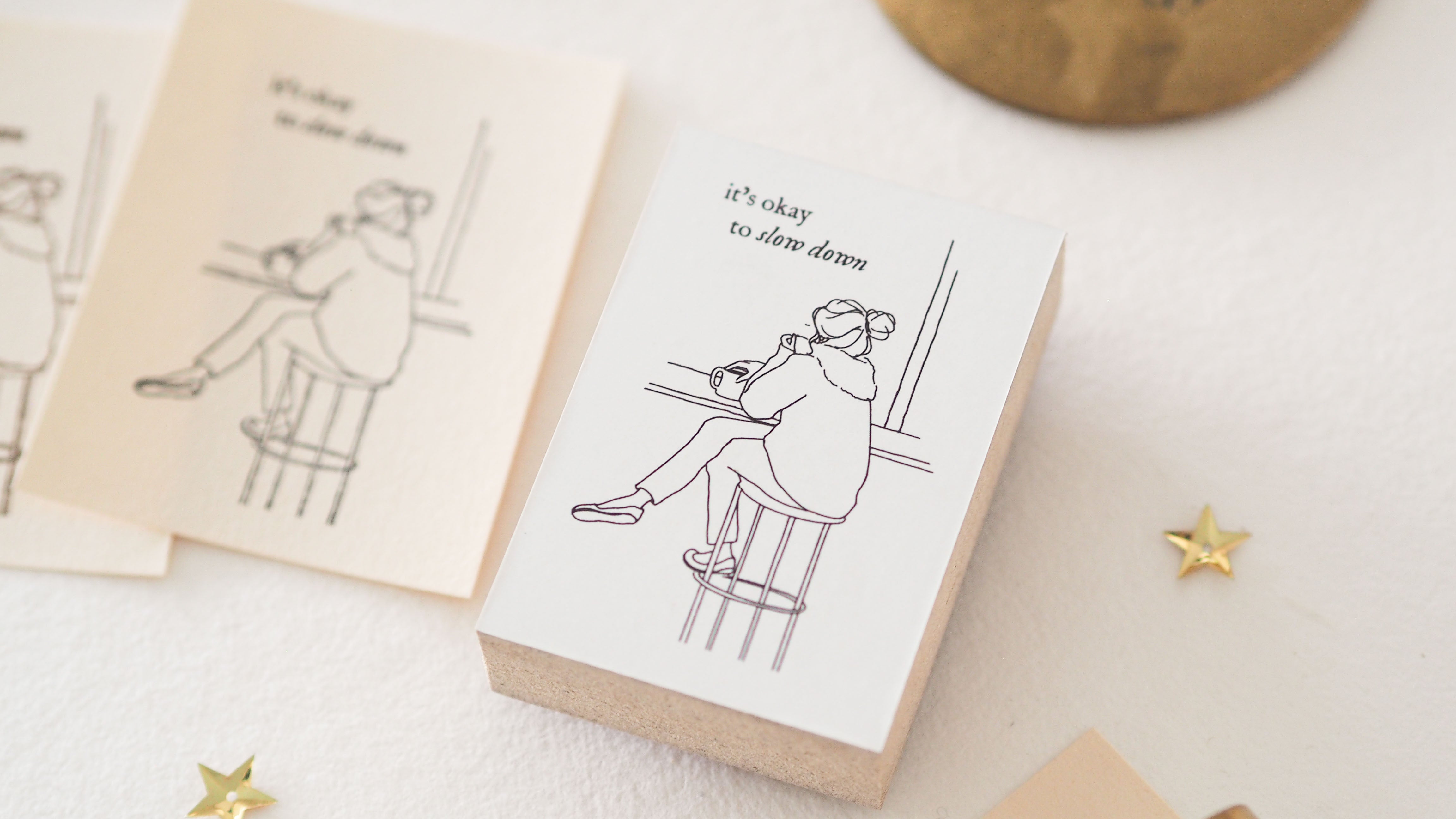 Blinks of Life - It's Okay to Slow Down - Rubber Stamp