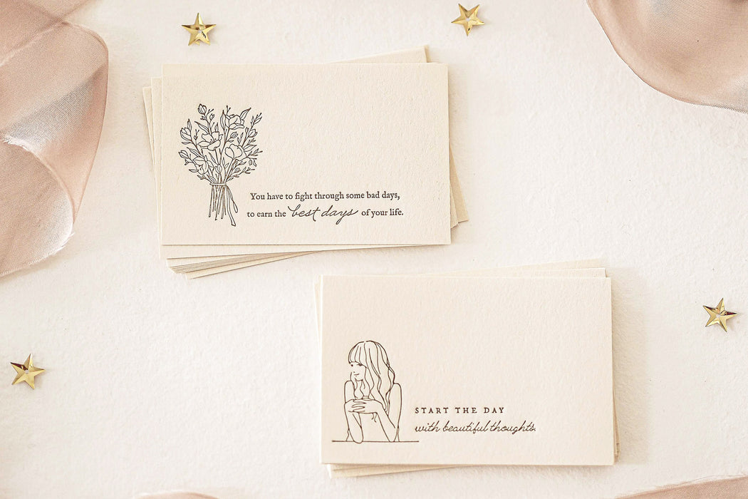 Blinks of Life - Letterpress Journal Cards