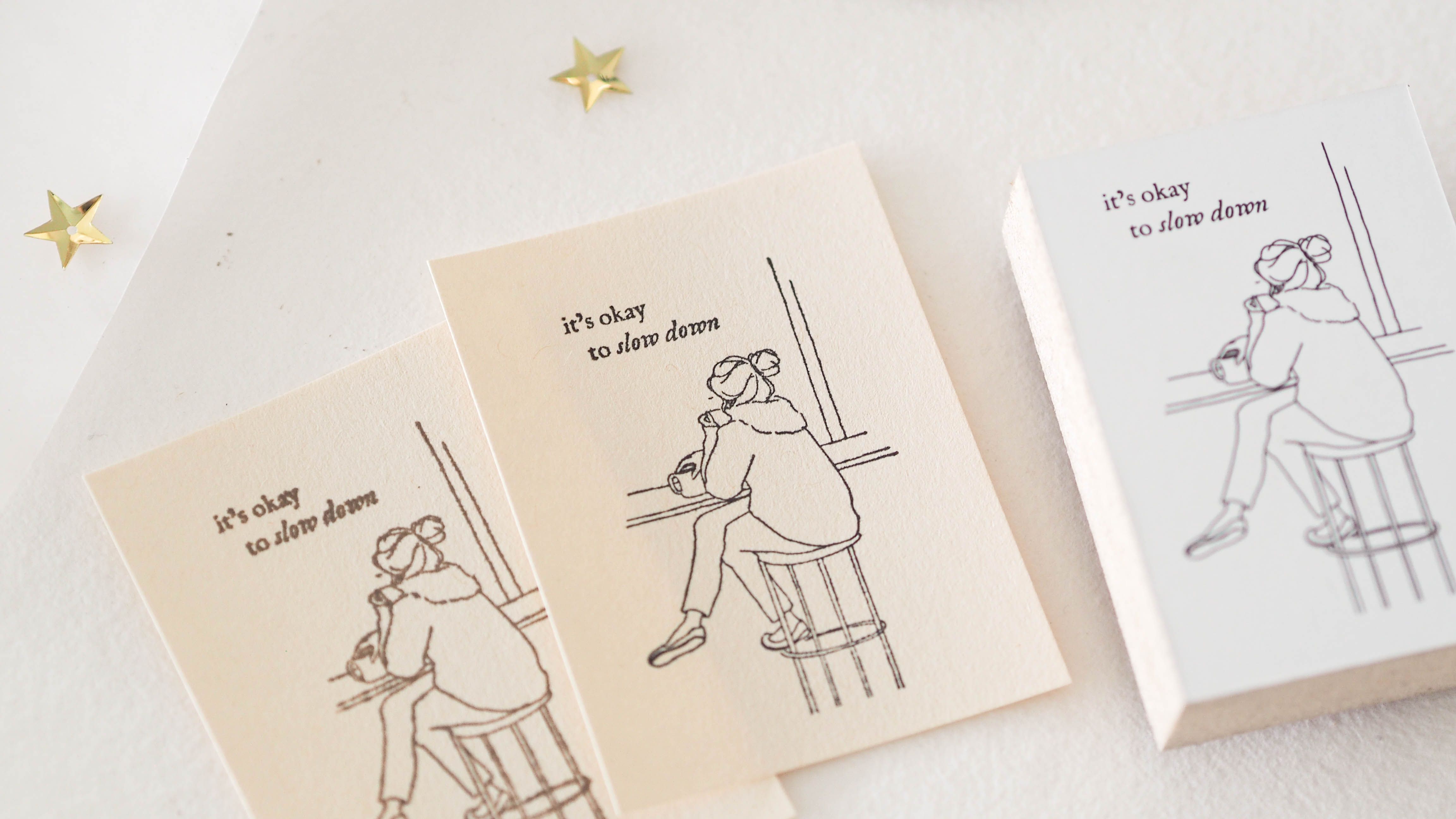 Blinks of Life - It's Okay to Slow Down - Rubber Stamp