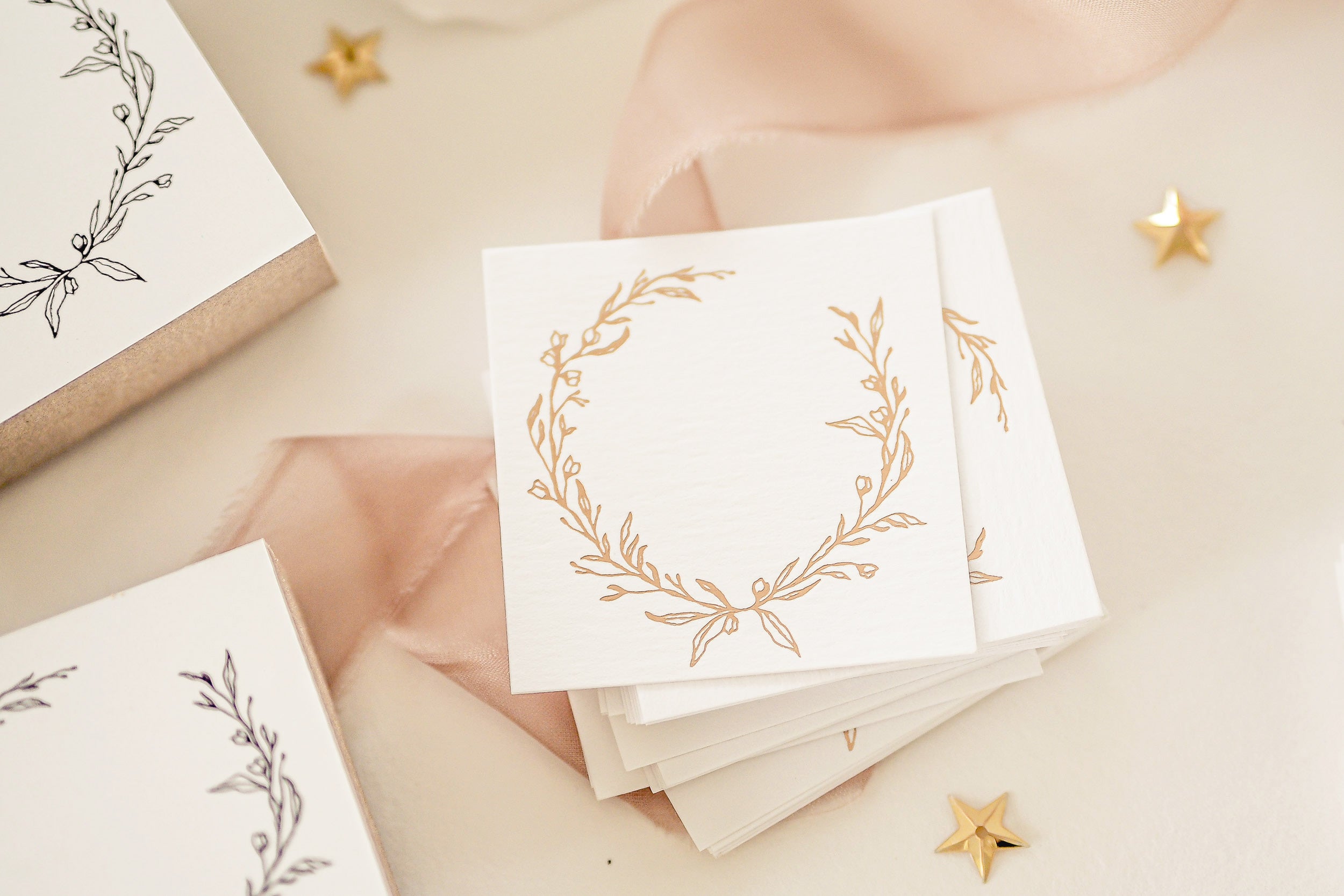 Blinks of Life - Botanical Wreath - Rubber Stamp