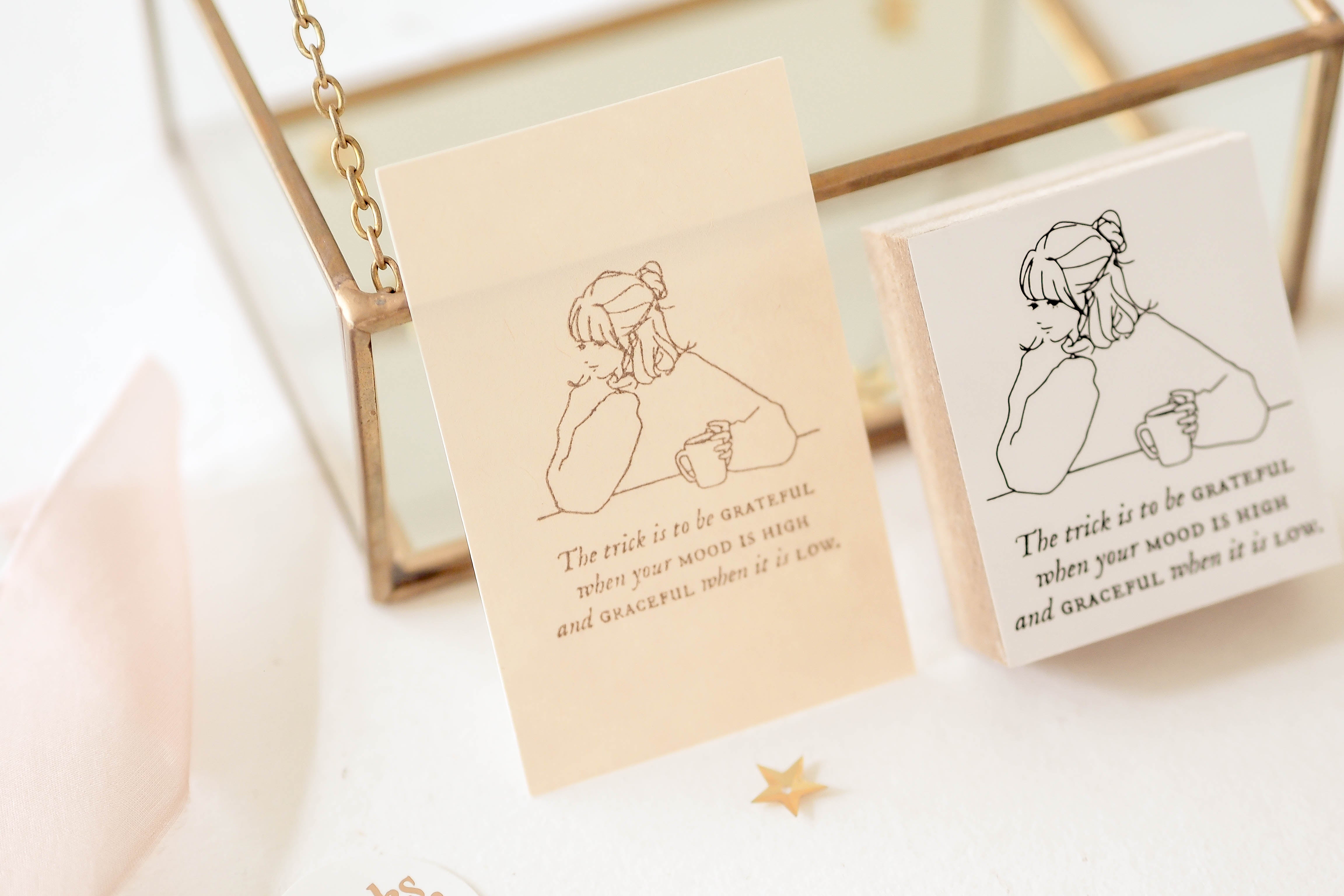 Blinks of Life - Girls Collection - Grateful & Graceful - Rubber Stamp