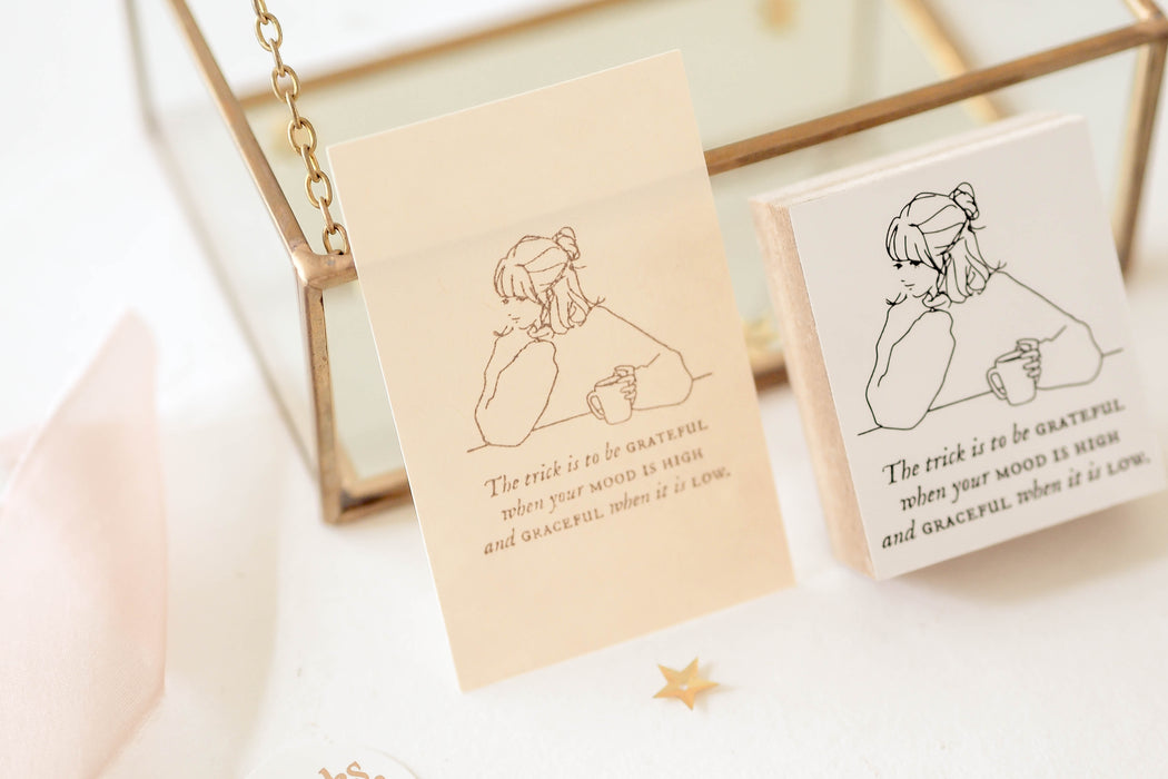 Blinks of Life - Girls Collection - Grateful & Graceful - Rubber Stamp