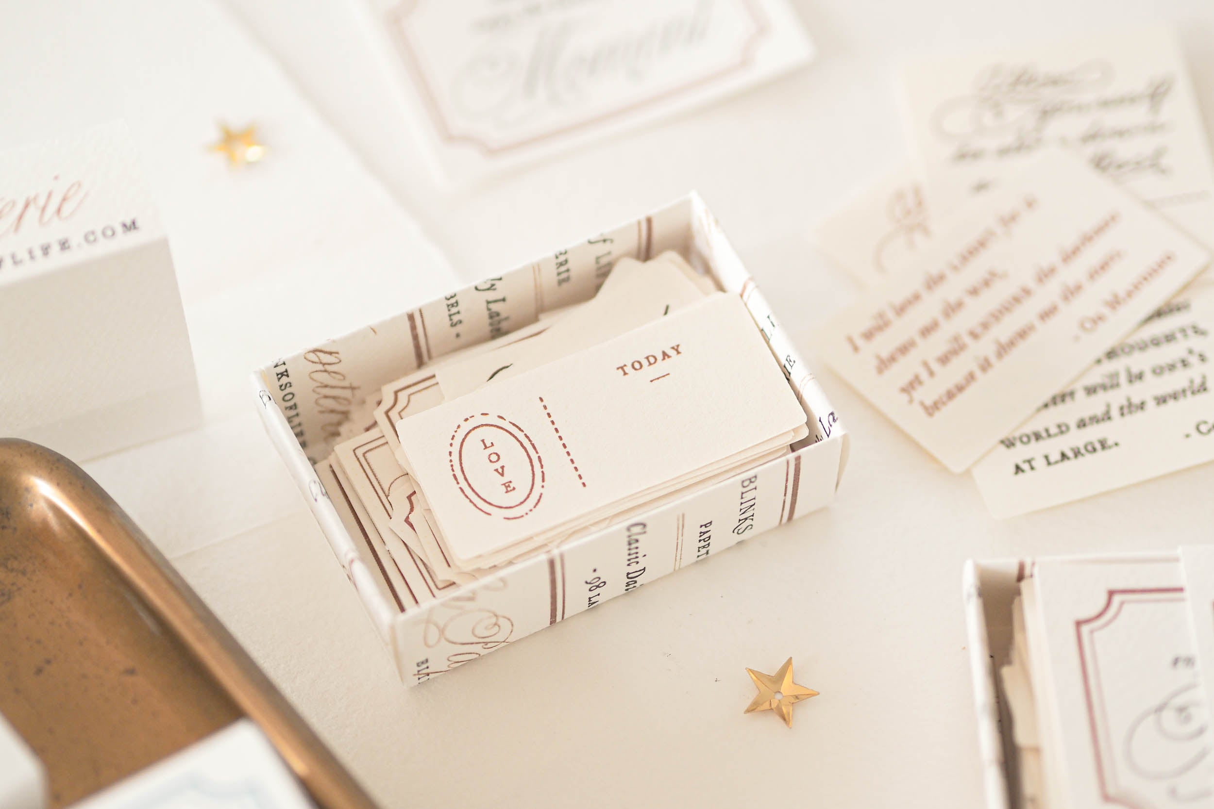 Blinks of Life - Classic Daily Labels - Classic Brown