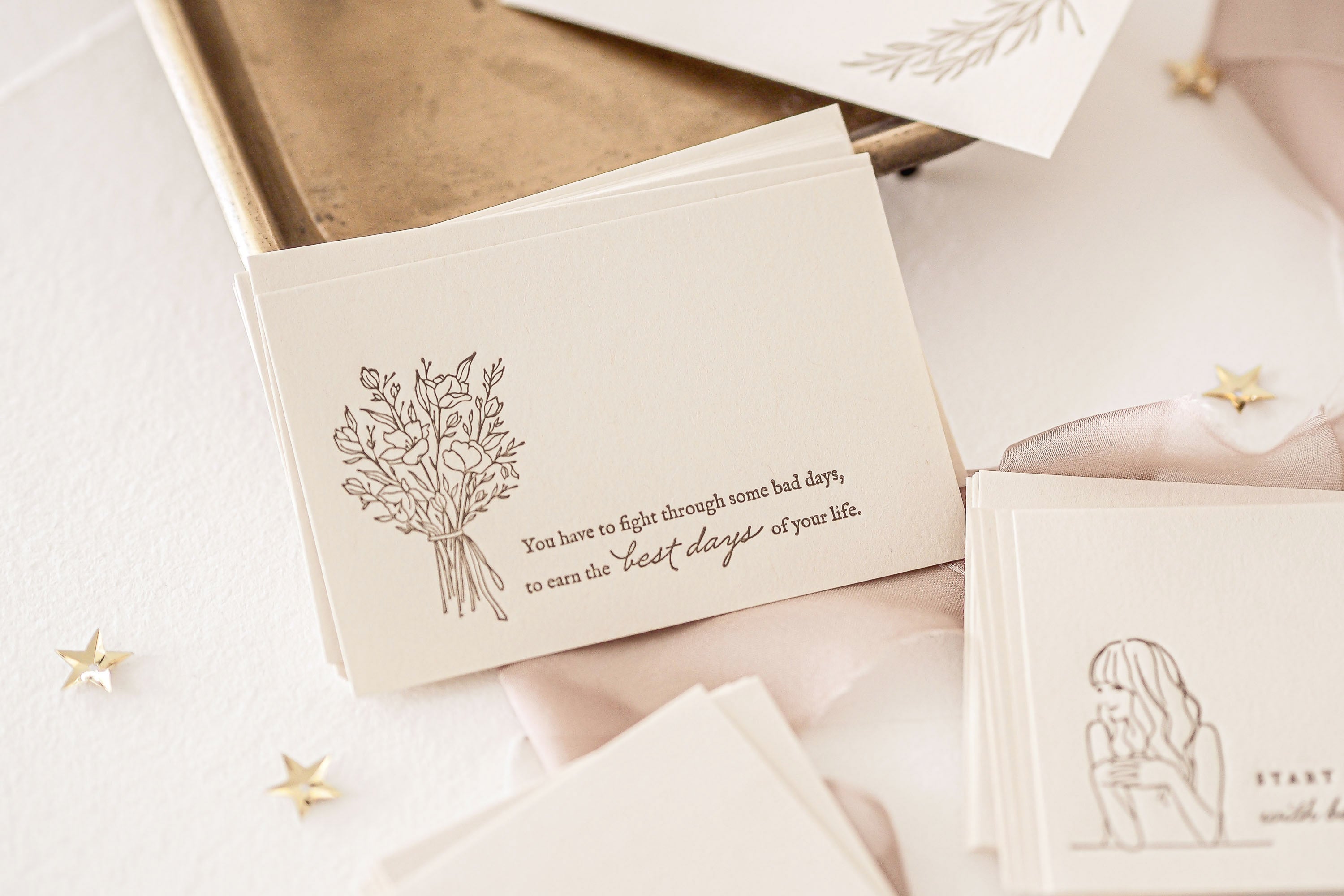 Blinks of Life - Letterpress Journal Cards