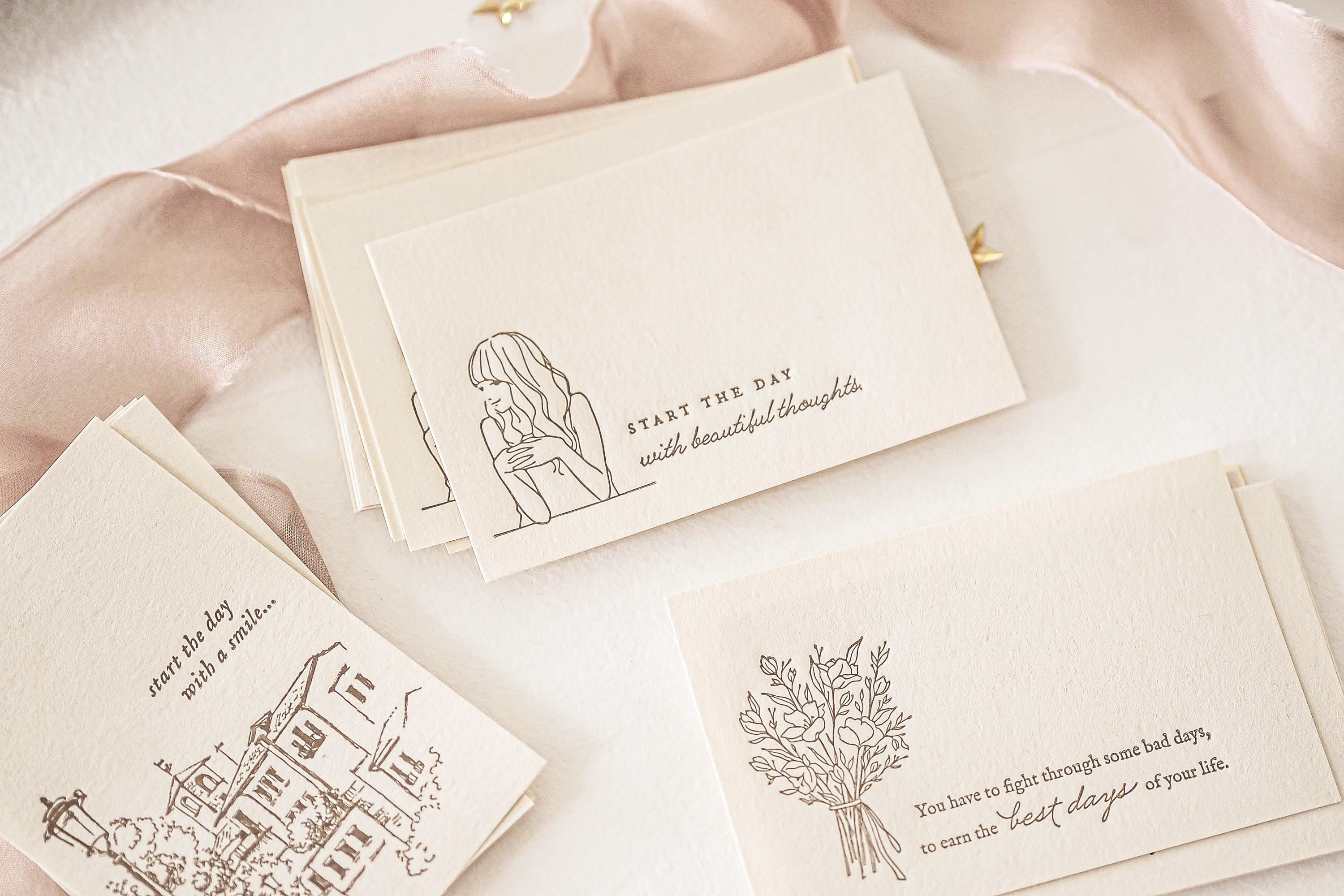 Blinks of Life - Letterpress Journal Cards