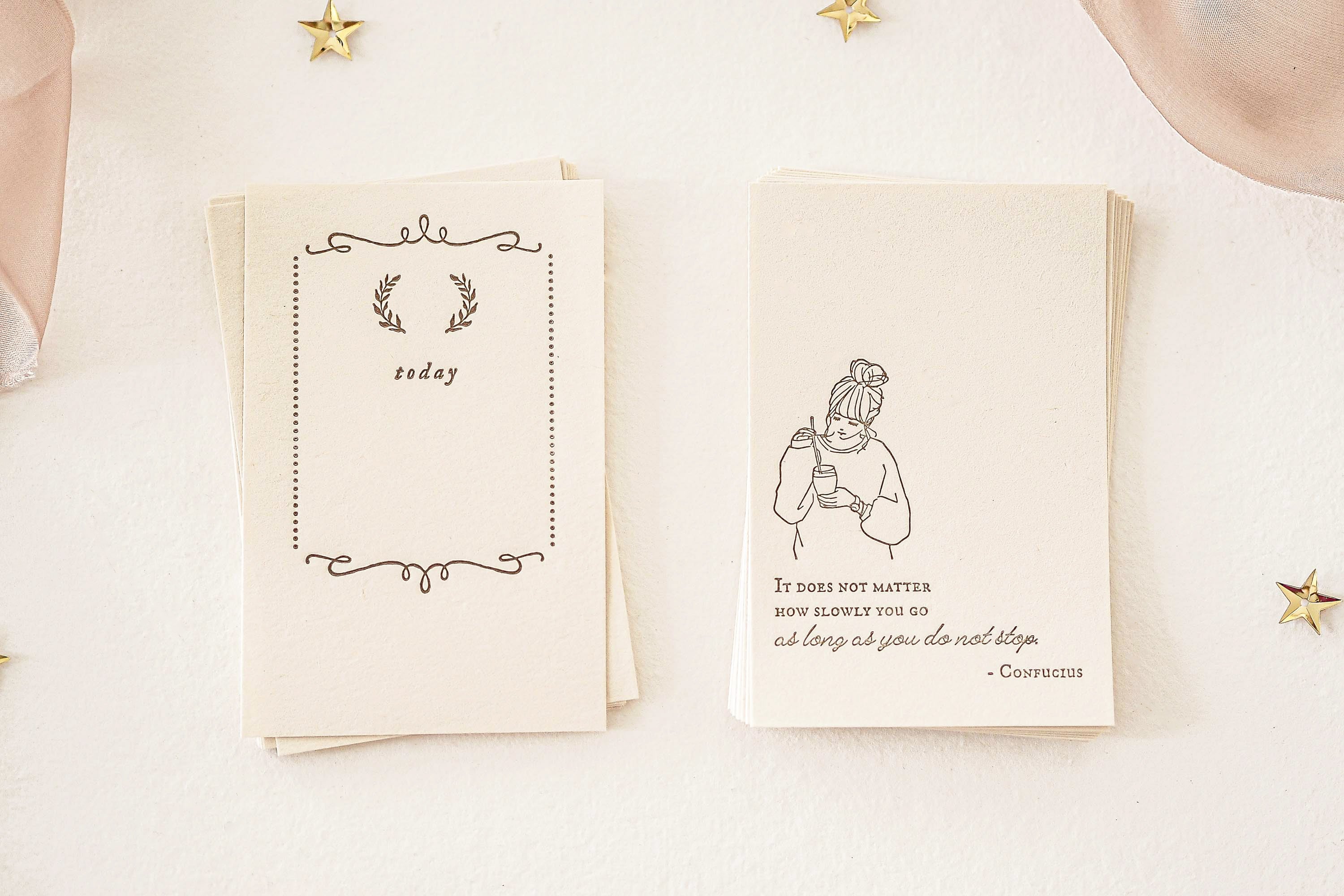 Blinks of Life - Letterpress Journal Cards