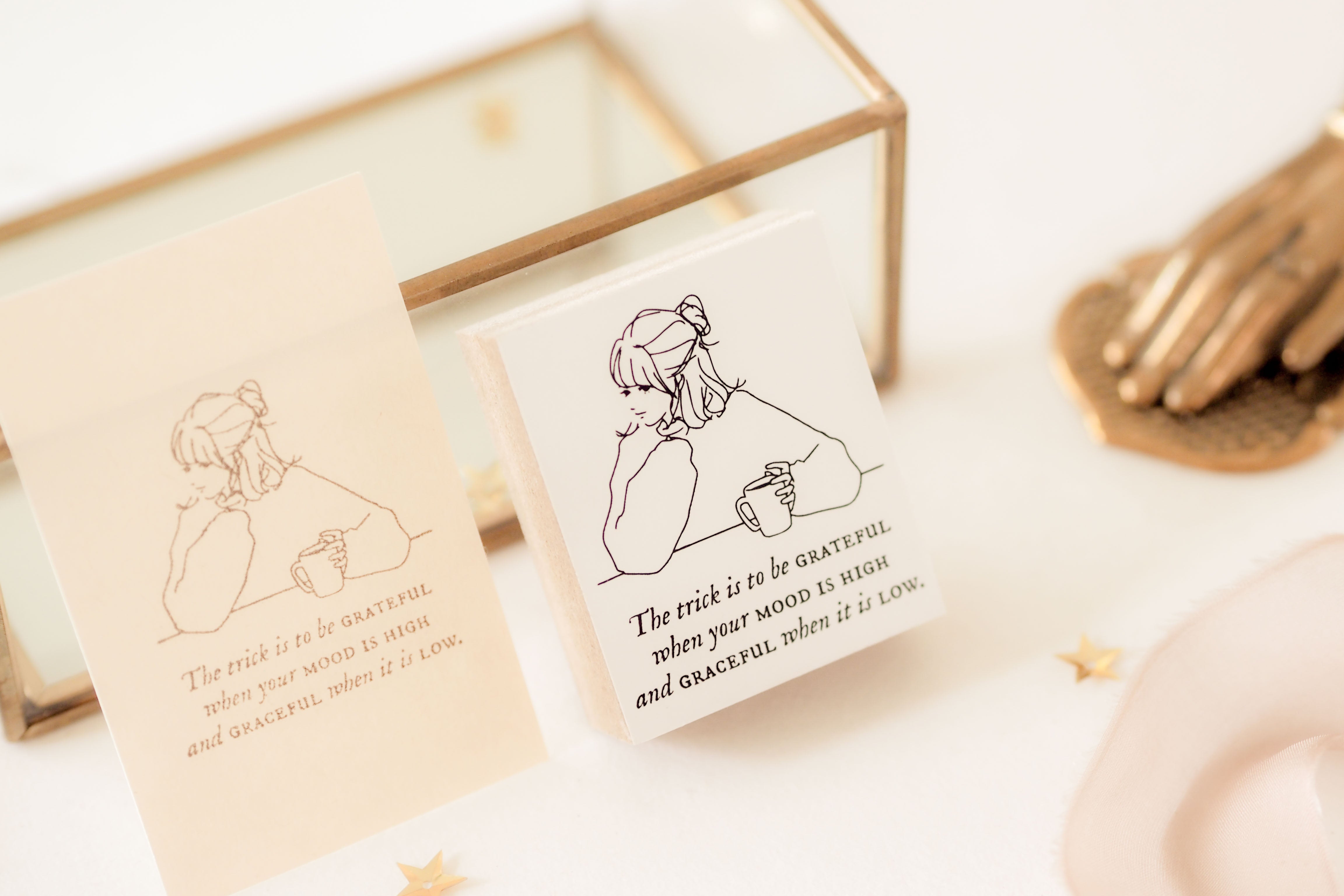 Blinks of Life - Girls Collection - Grateful & Graceful - Rubber Stamp