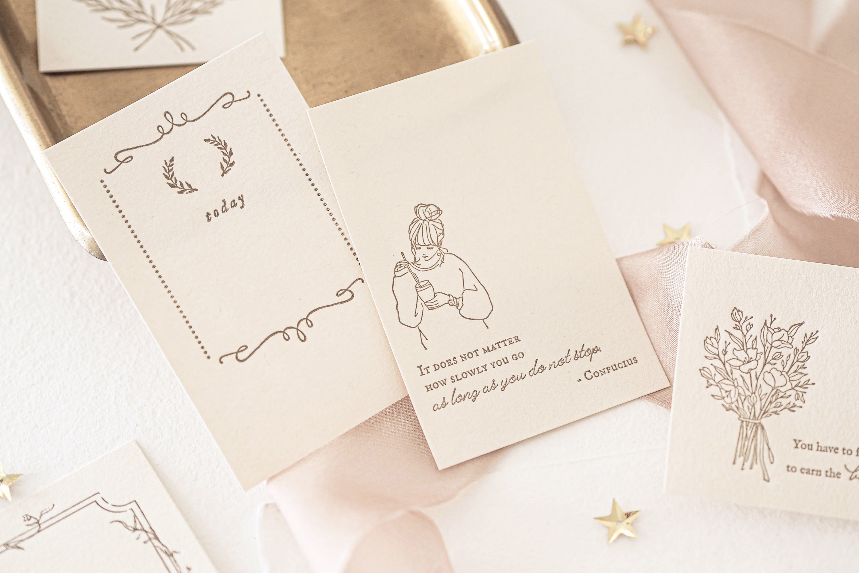 Blinks of Life - Letterpress Journal Cards