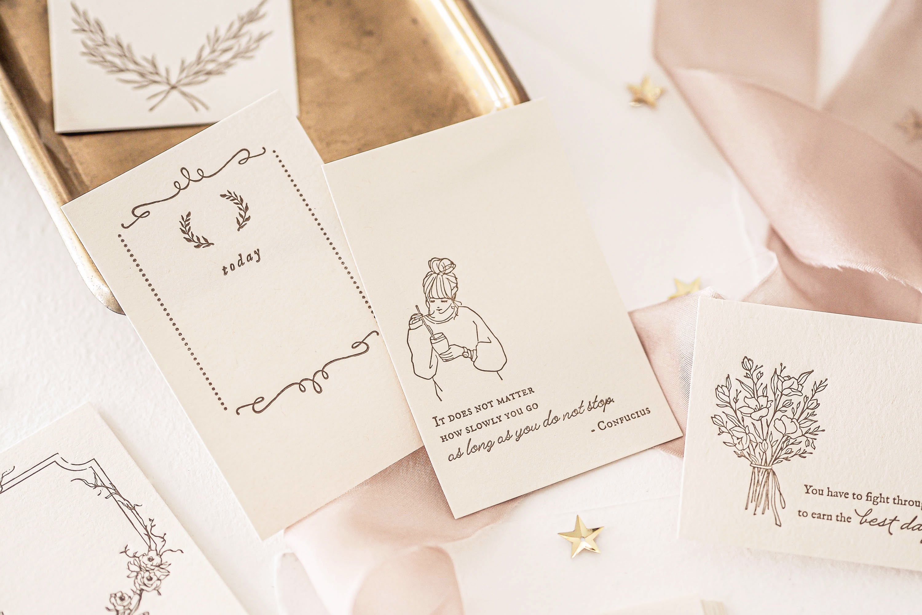 Blinks of Life - Letterpress Journal Cards