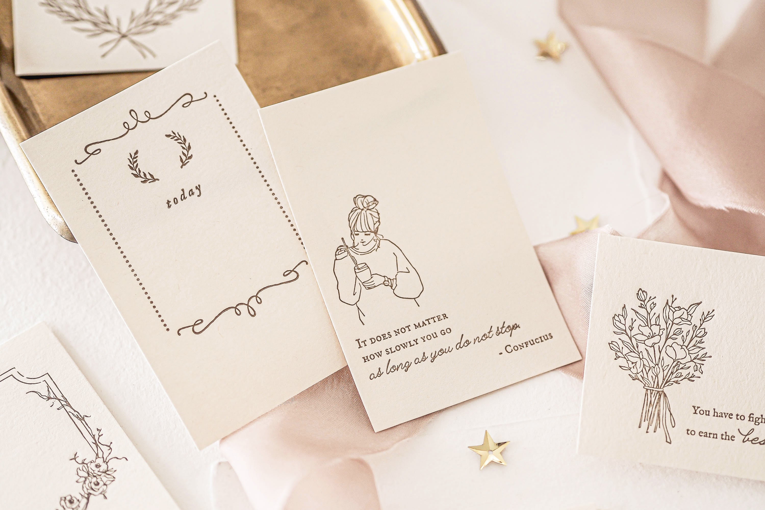 Blinks of Life - Letterpress Journal Cards