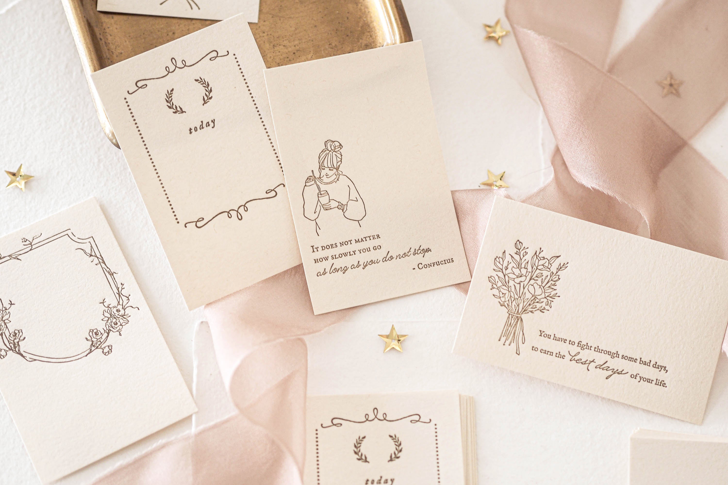 Blinks of Life - Letterpress Journal Cards