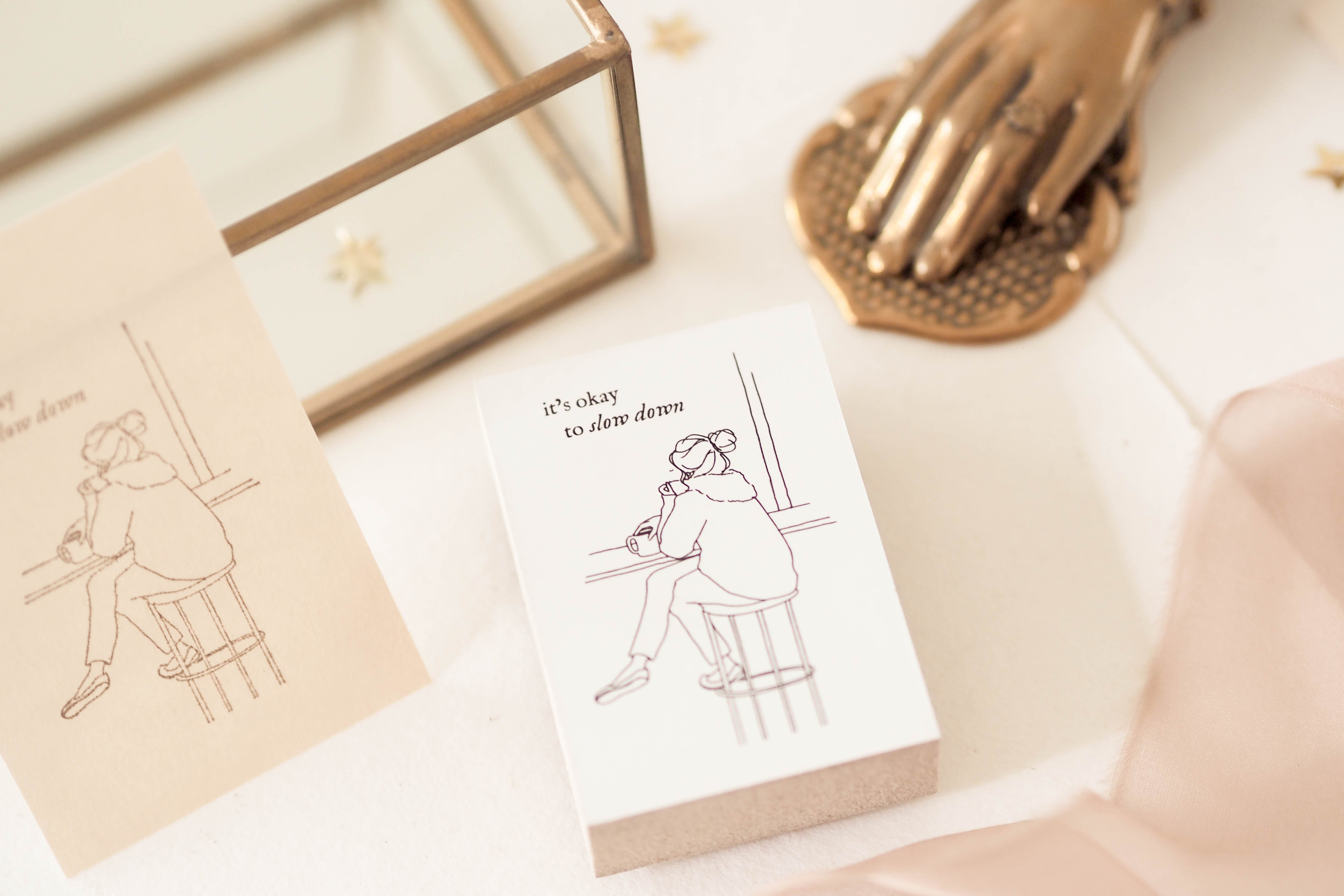 Blinks of Life - It's Okay to Slow Down - Rubber Stamp