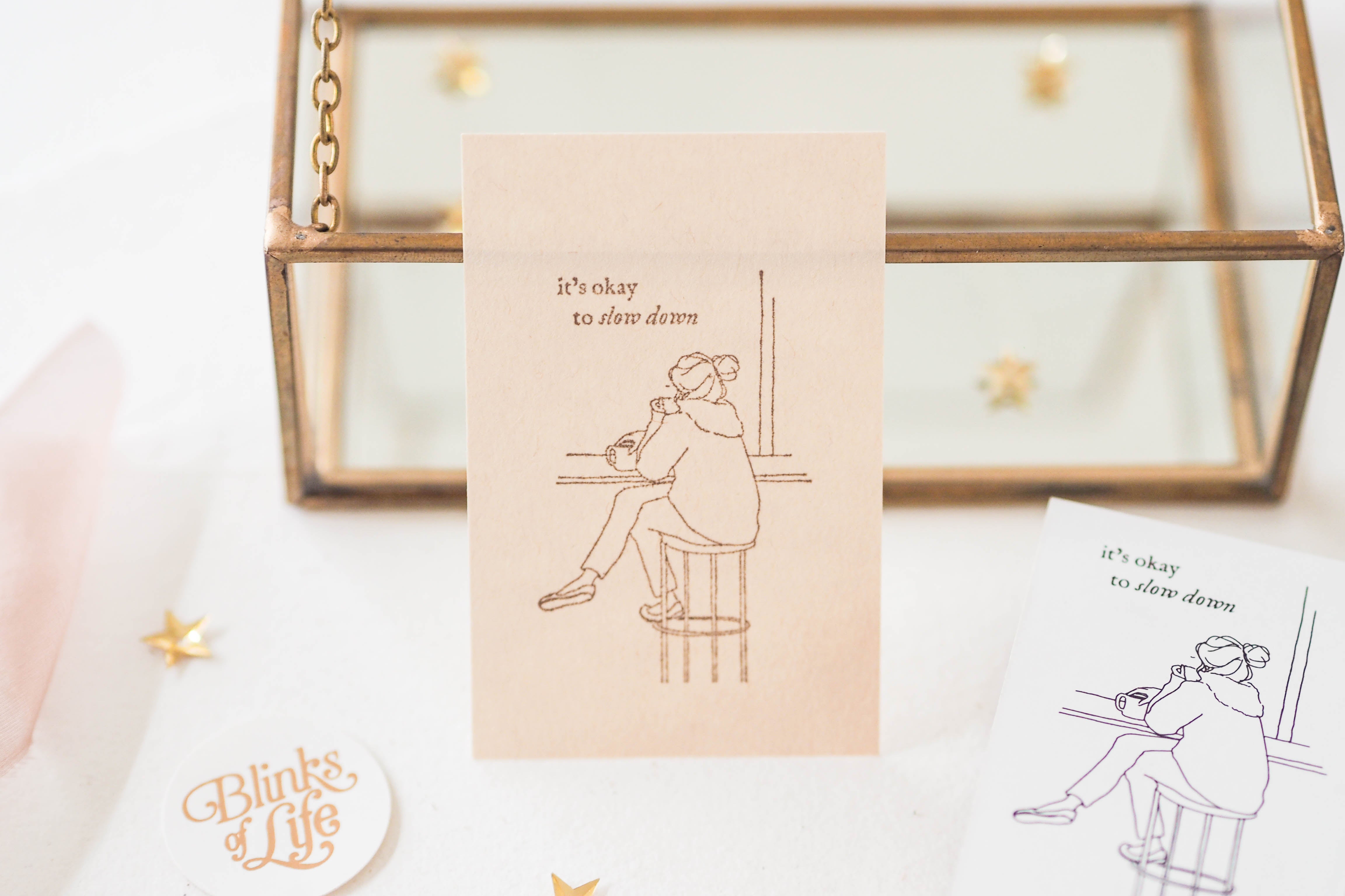 Blinks of Life - It's Okay to Slow Down - Rubber Stamp