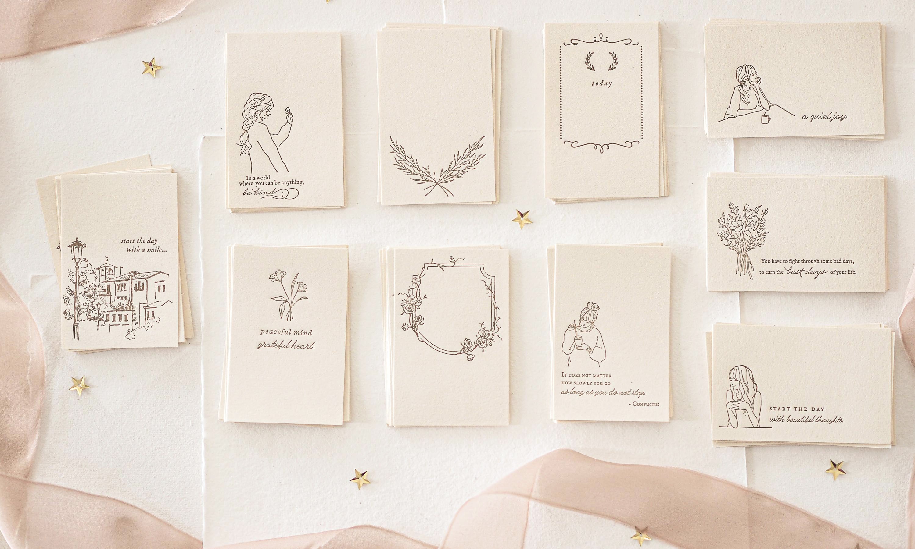 Blinks of Life - Letterpress Journal Cards