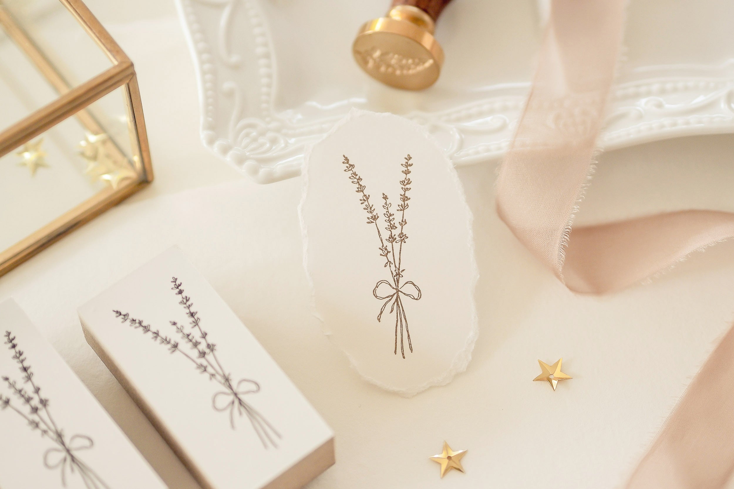 Blinks of Life - Lavender Bouquet - Rubber Stamp