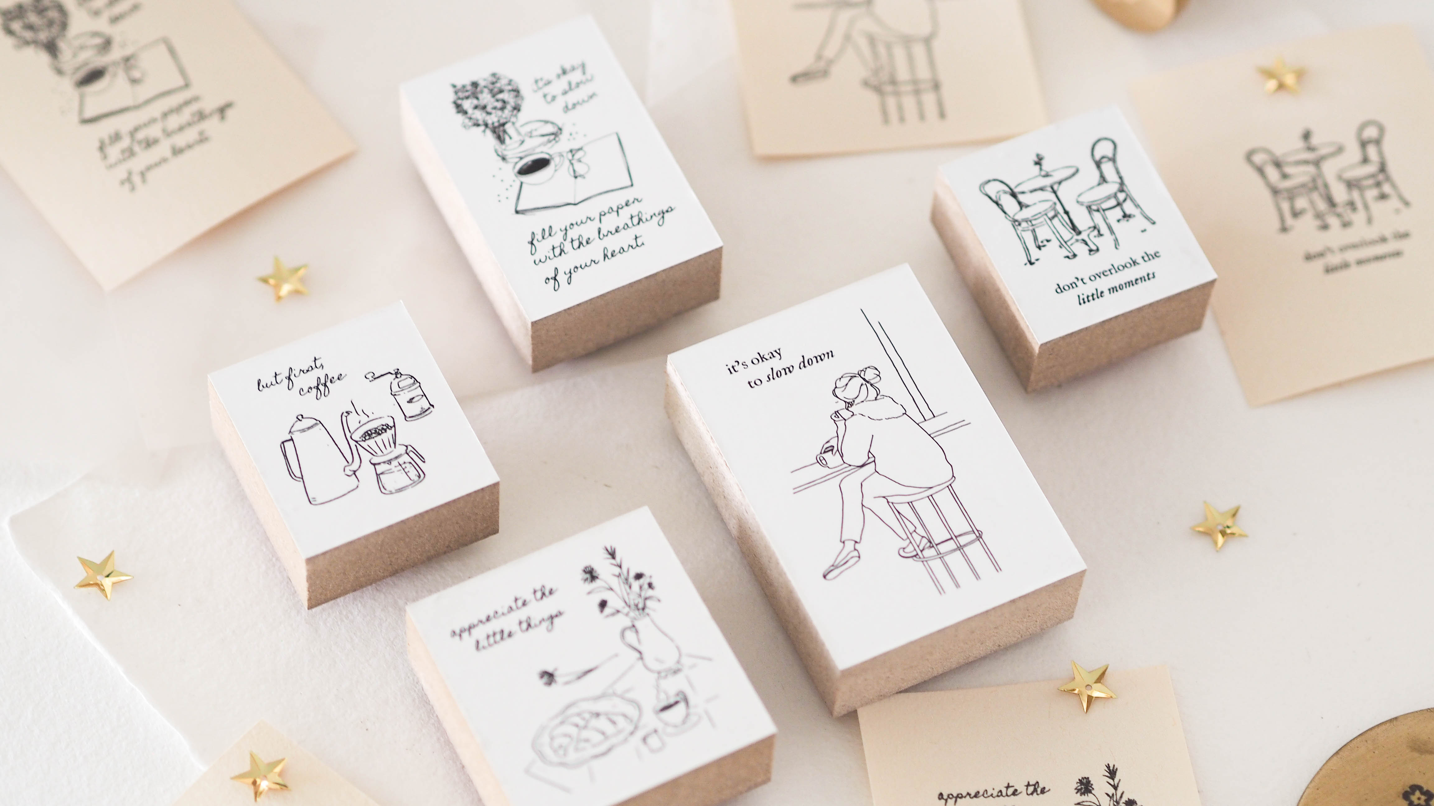 Blinks of Life - It's Okay to Slow Down - Rubber Stamp