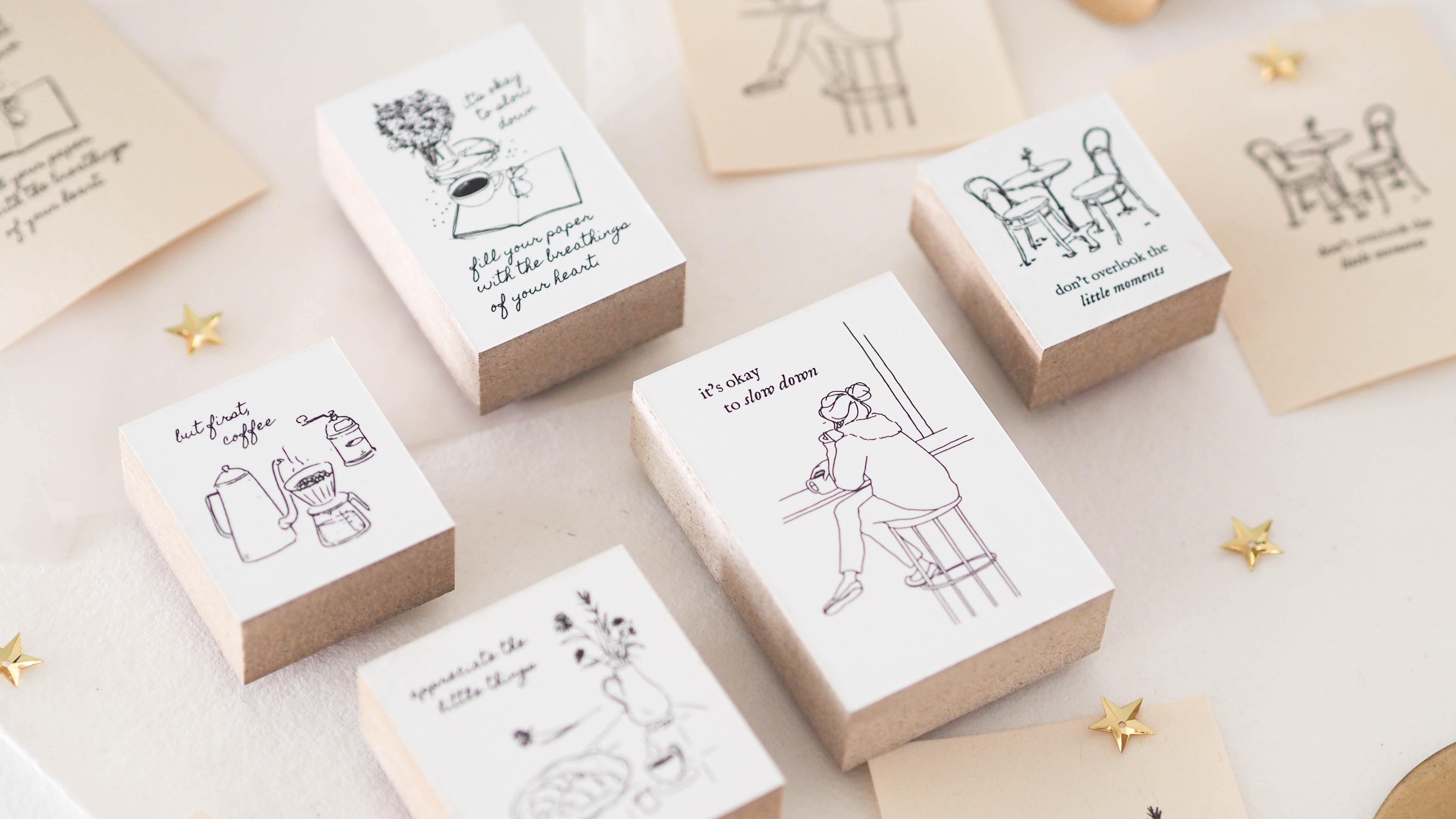 Blinks of Life - It's Okay to Slow Down - Rubber Stamp