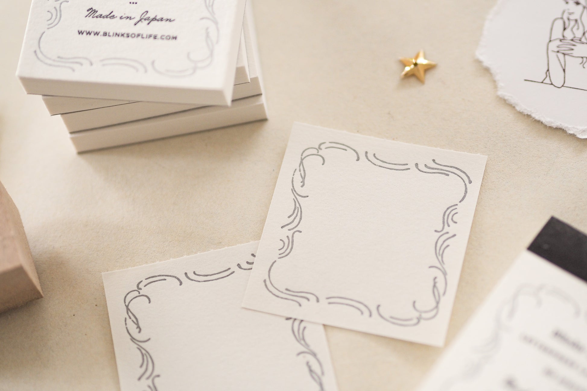 Blinks of Life - Letterpress Label Book - Regency Grey