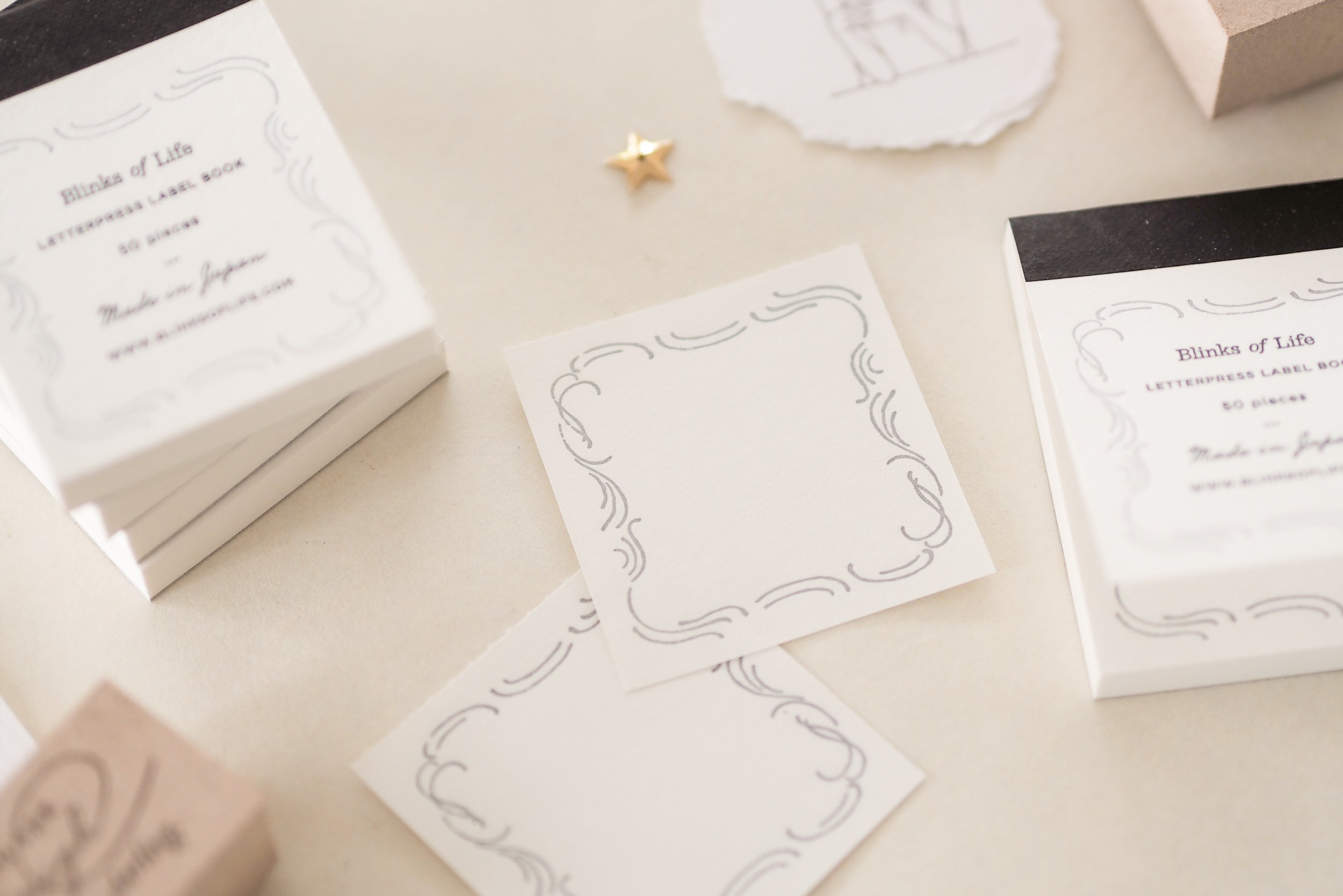 Blinks of Life - Letterpress Label Book - Regency Grey