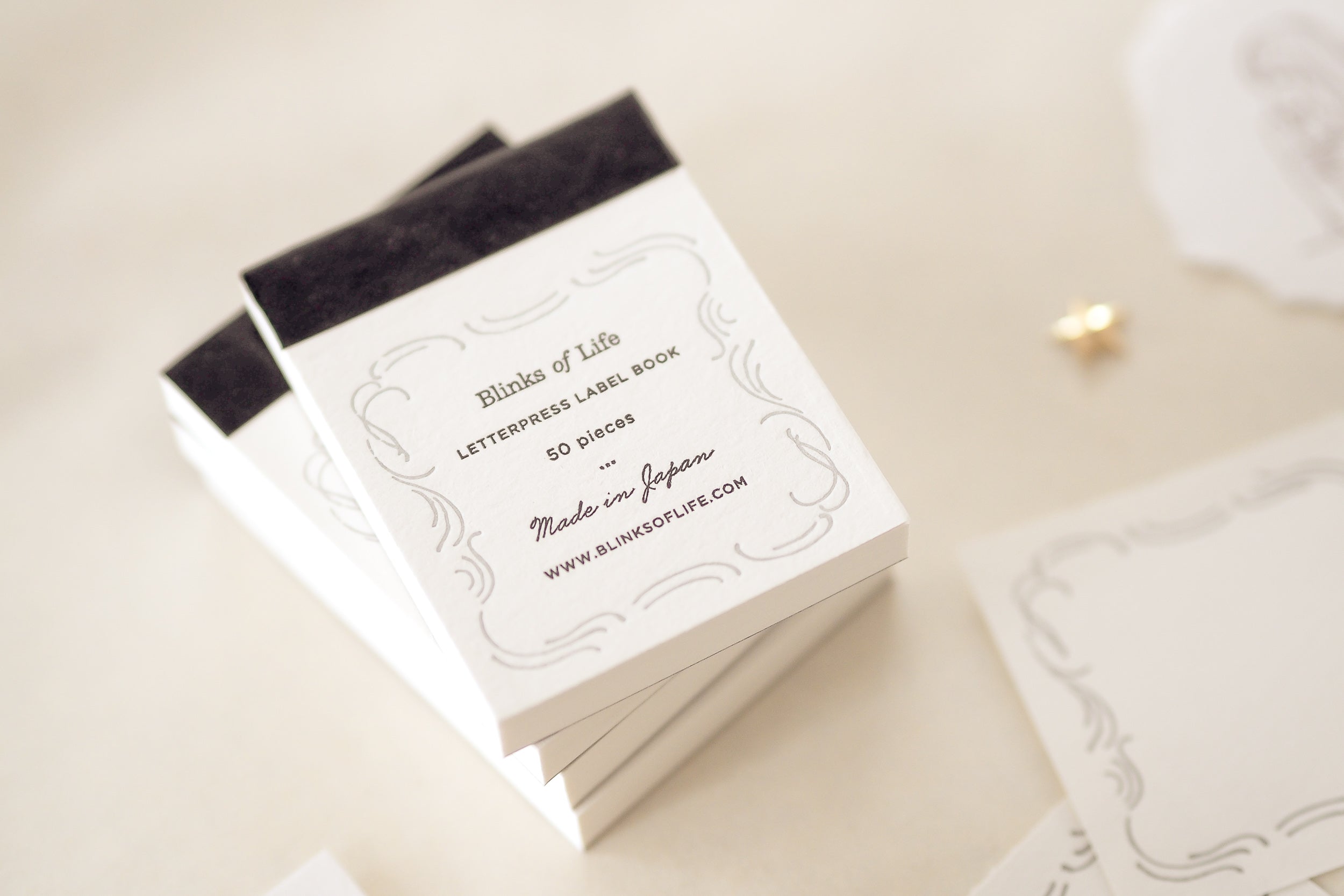 Blinks of Life - Letterpress Label Book - Regency Grey