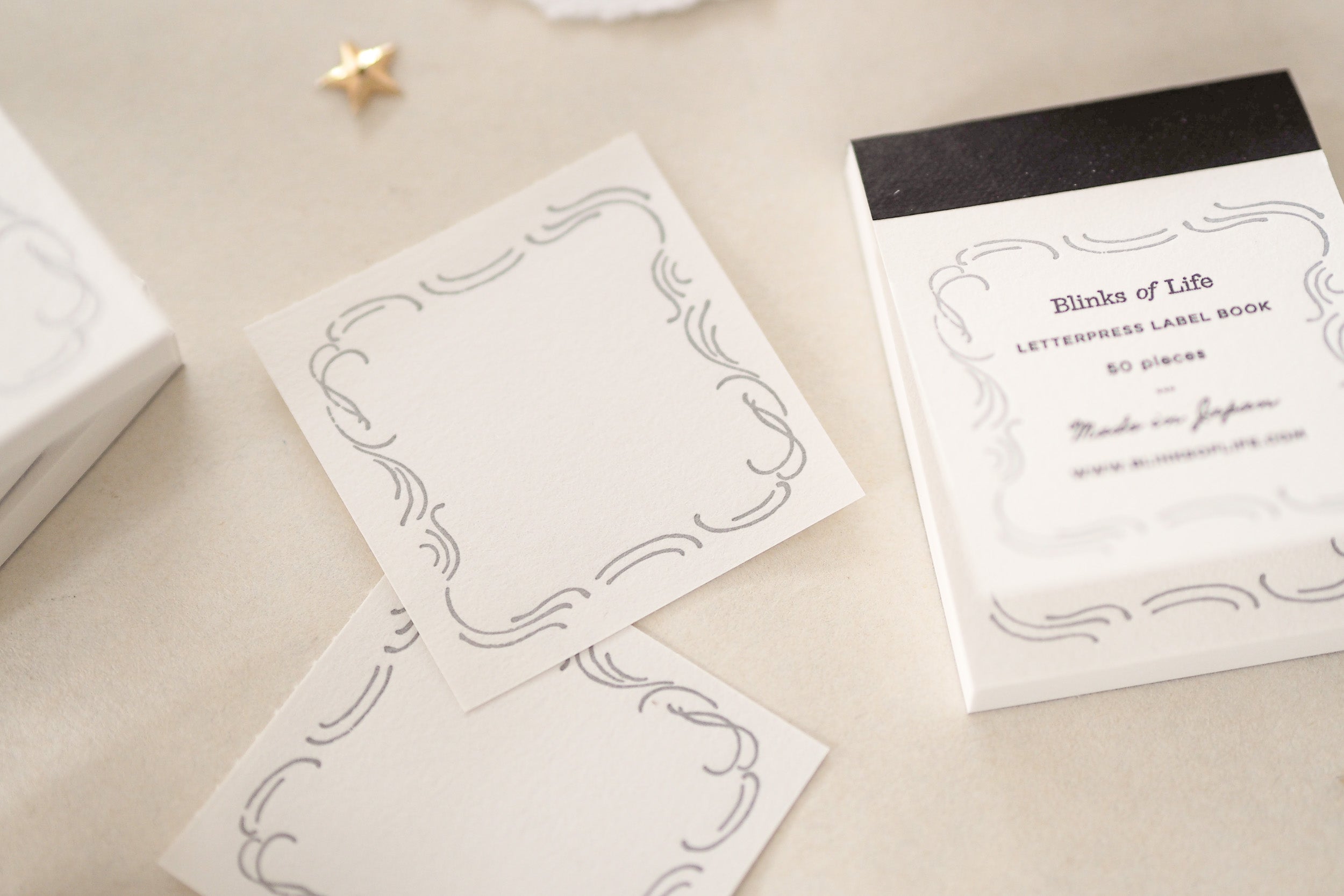 Blinks of Life - Letterpress Label Book - Regency Grey