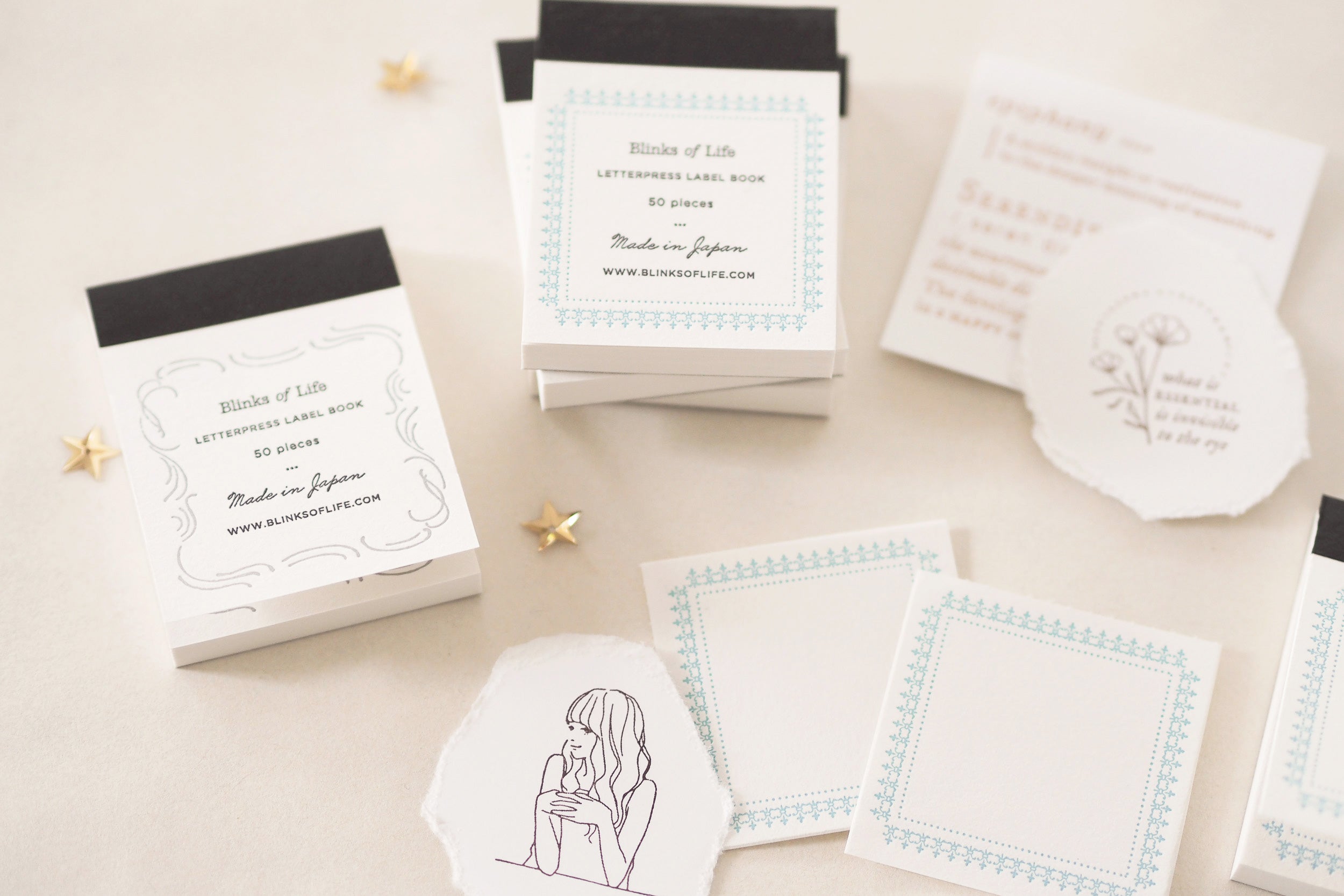 Blinks of Life - Letterpress Label Book - Regency Blue