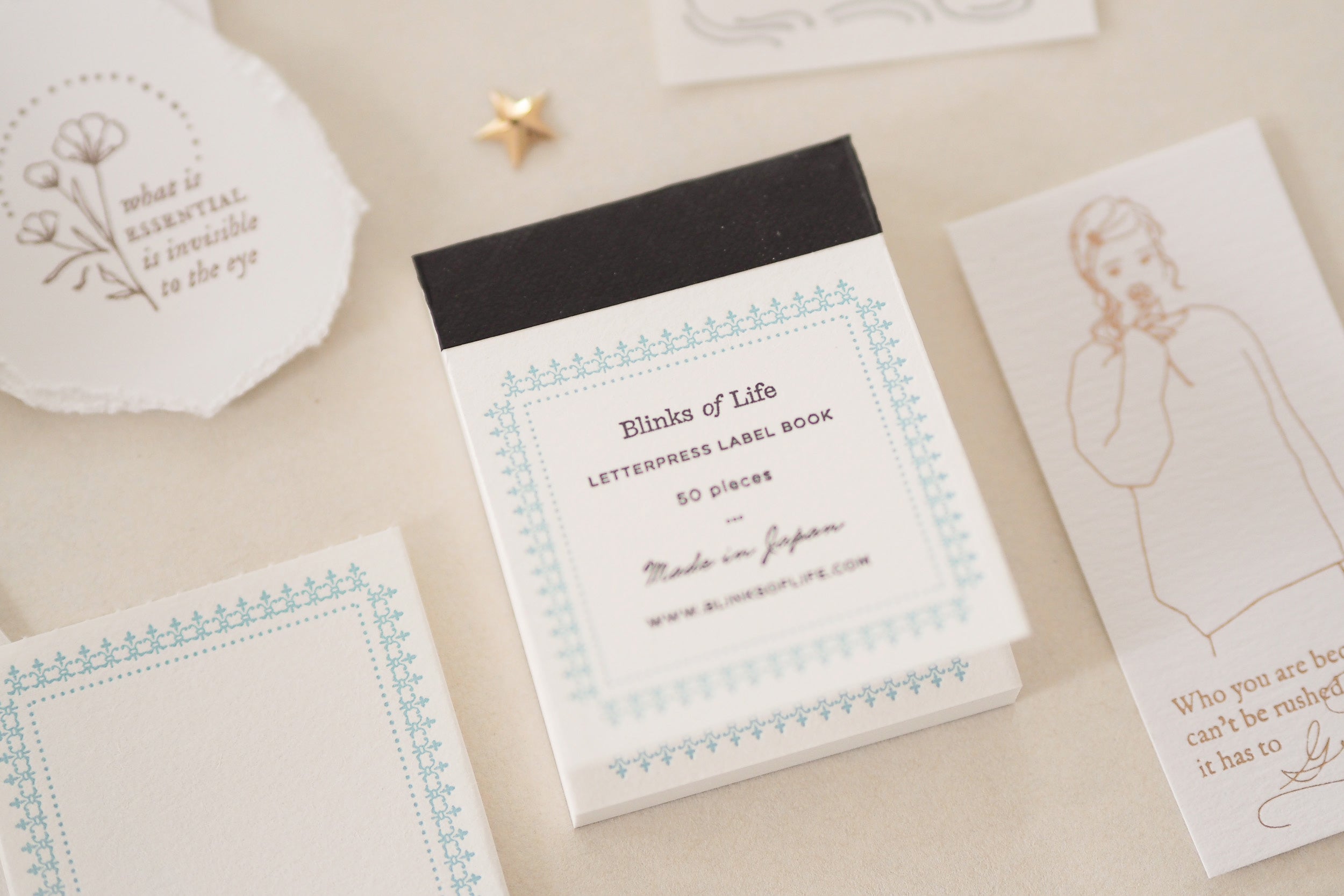 Blinks of Life - Letterpress Label Book - Regency Blue