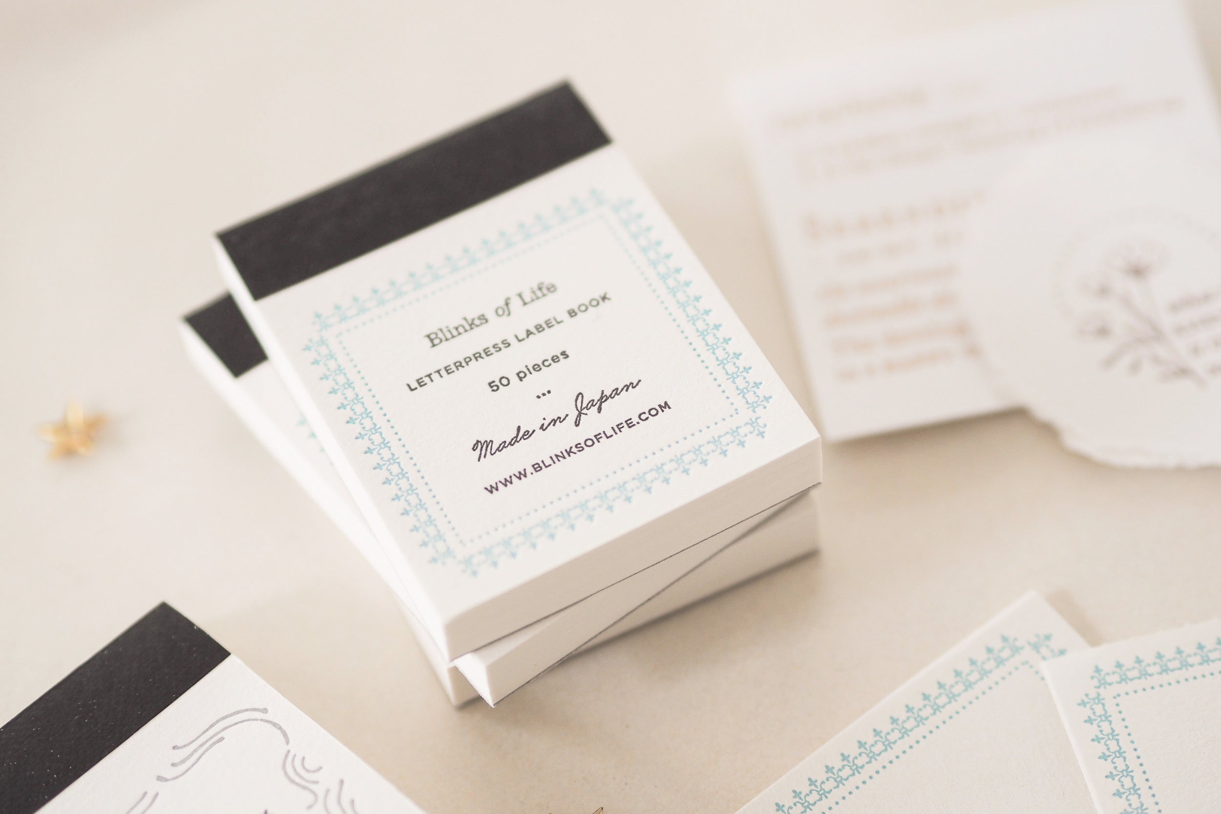 Blinks of Life - Letterpress Label Book - Regency Blue