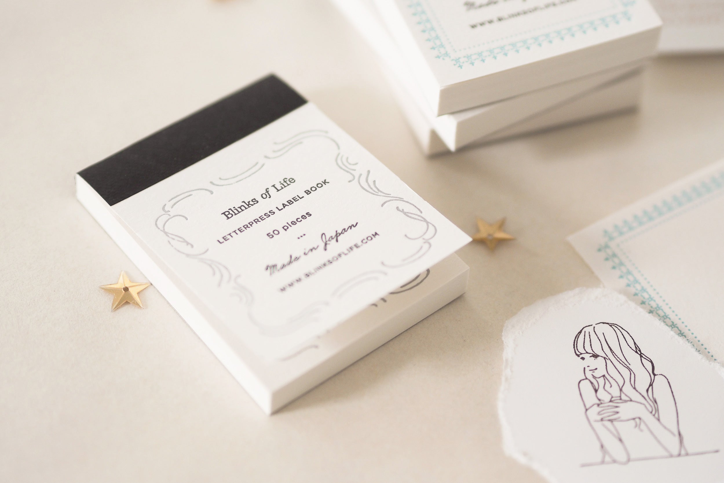 Blinks of Life - Letterpress Label Book - Regency Blue