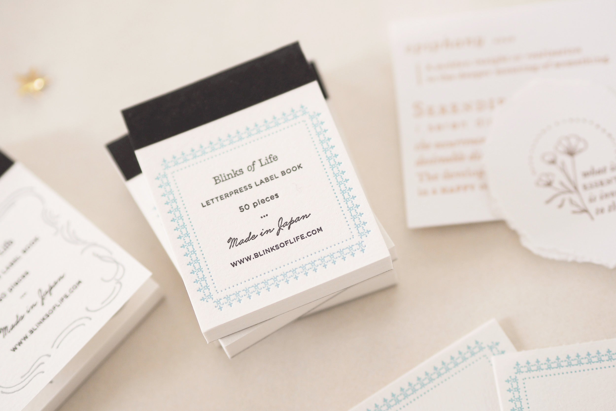 Blinks of Life - Letterpress Label Book - Regency Blue