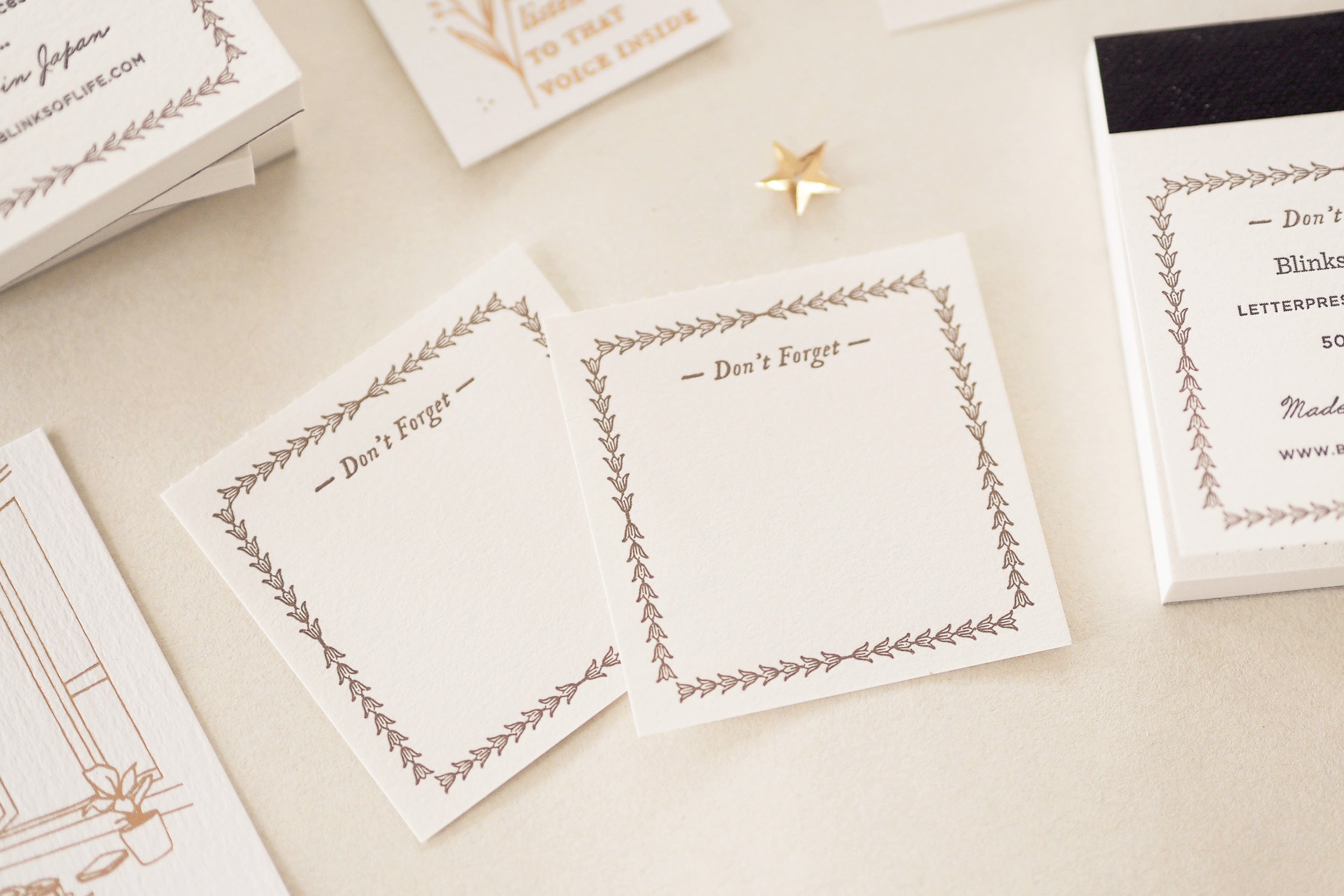 Blinks of Life - Letterpress Label Book - Don't Forget