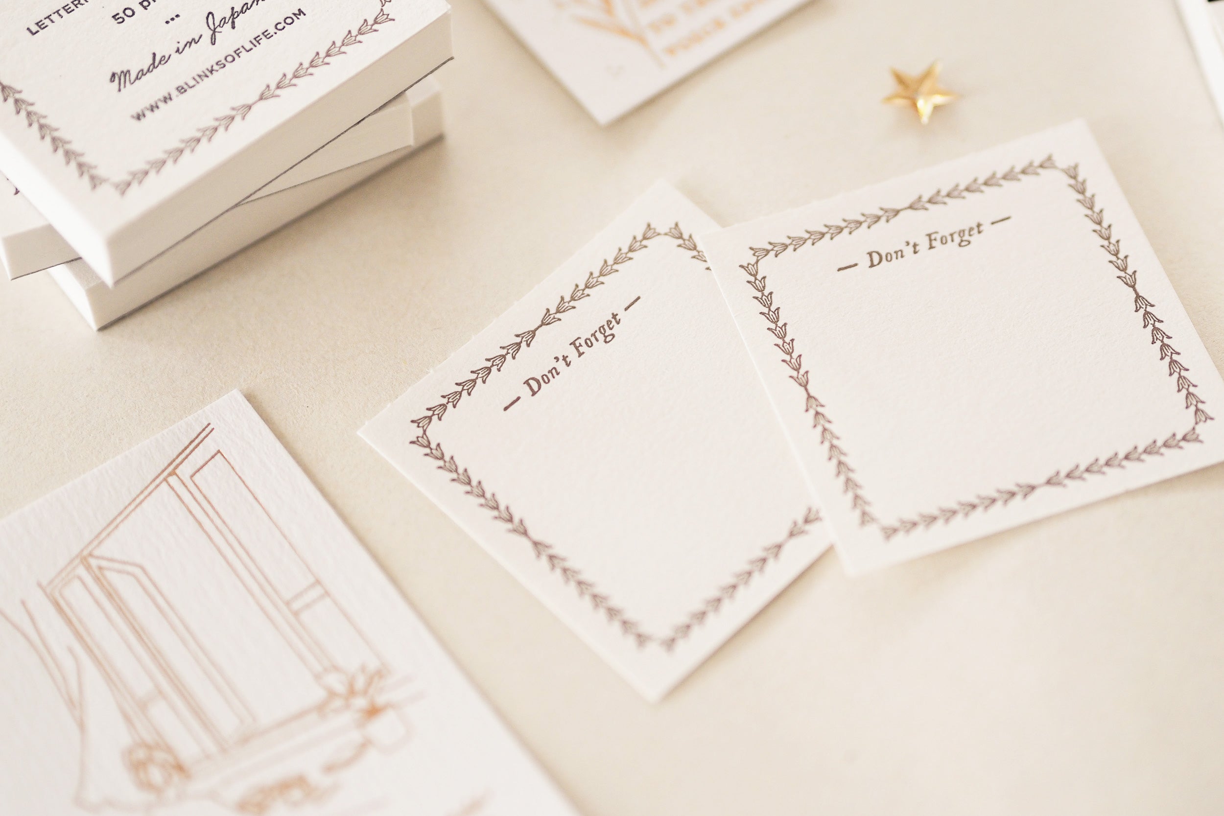 Blinks of Life - Letterpress Label Book - Don't Forget