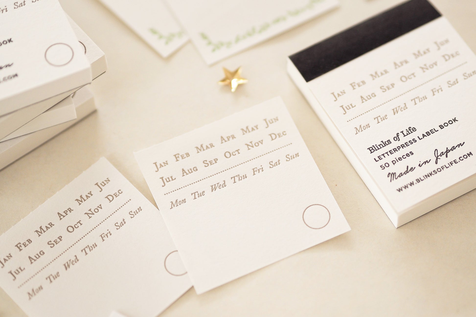 Blinks of Life - Letterpress Label Book - Calendar