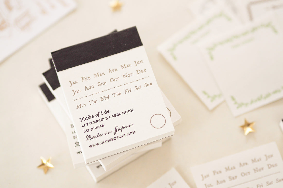 Blinks of Life - Letterpress Label Book - Calendar