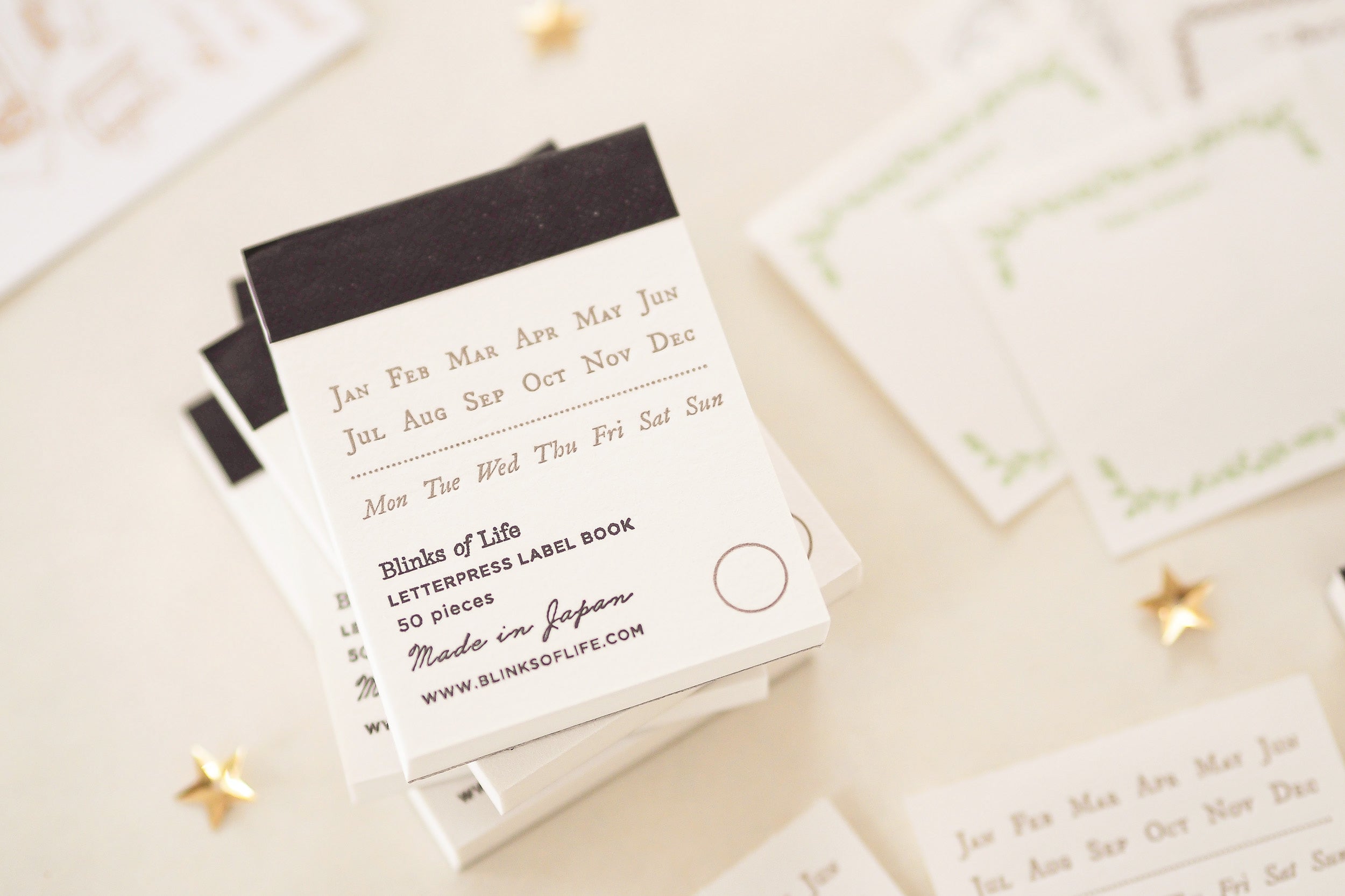 Blinks of Life - Letterpress Label Book - Calendar