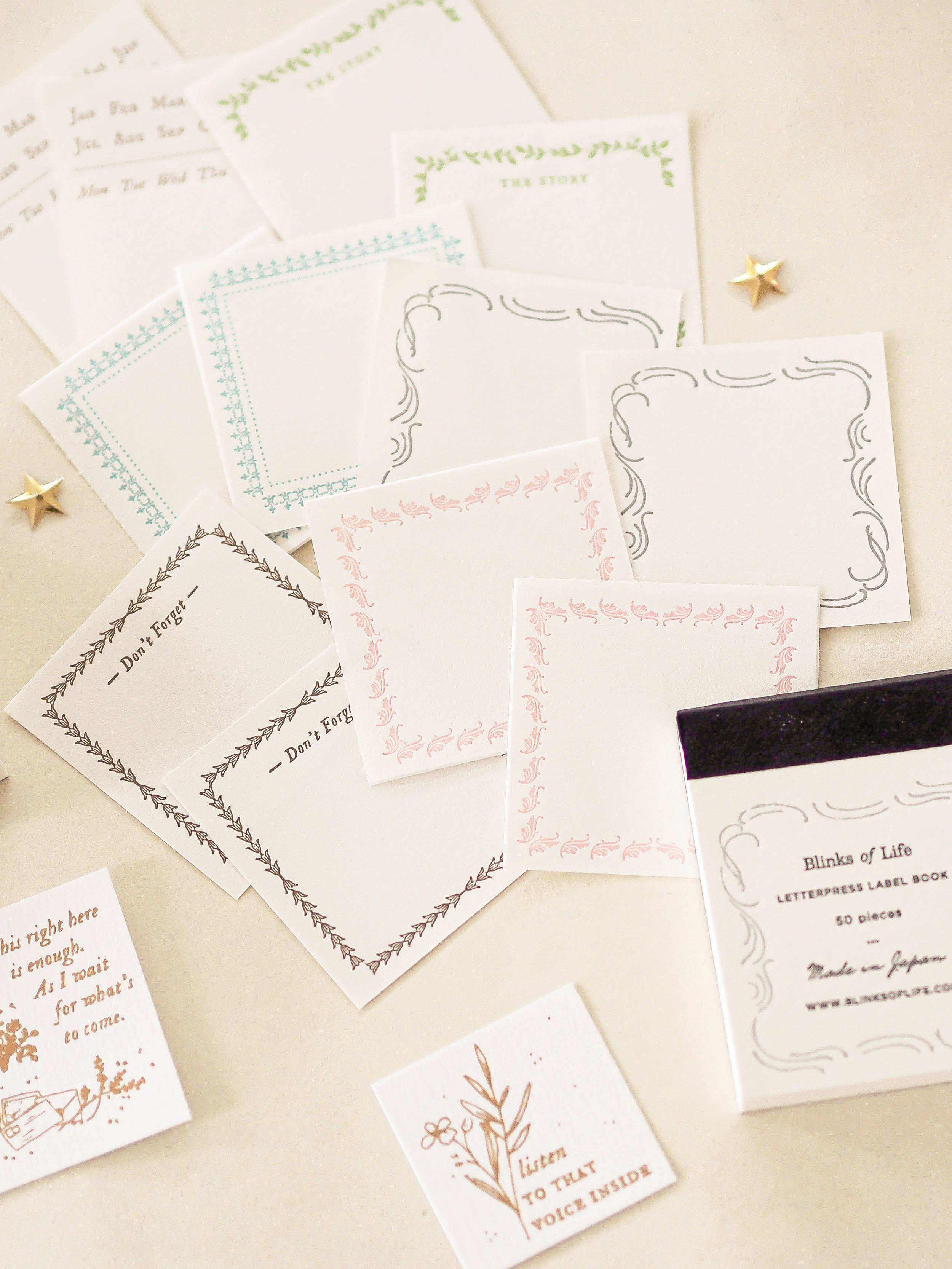 Blinks of Life - Letterpress Label Book - Regency Pink